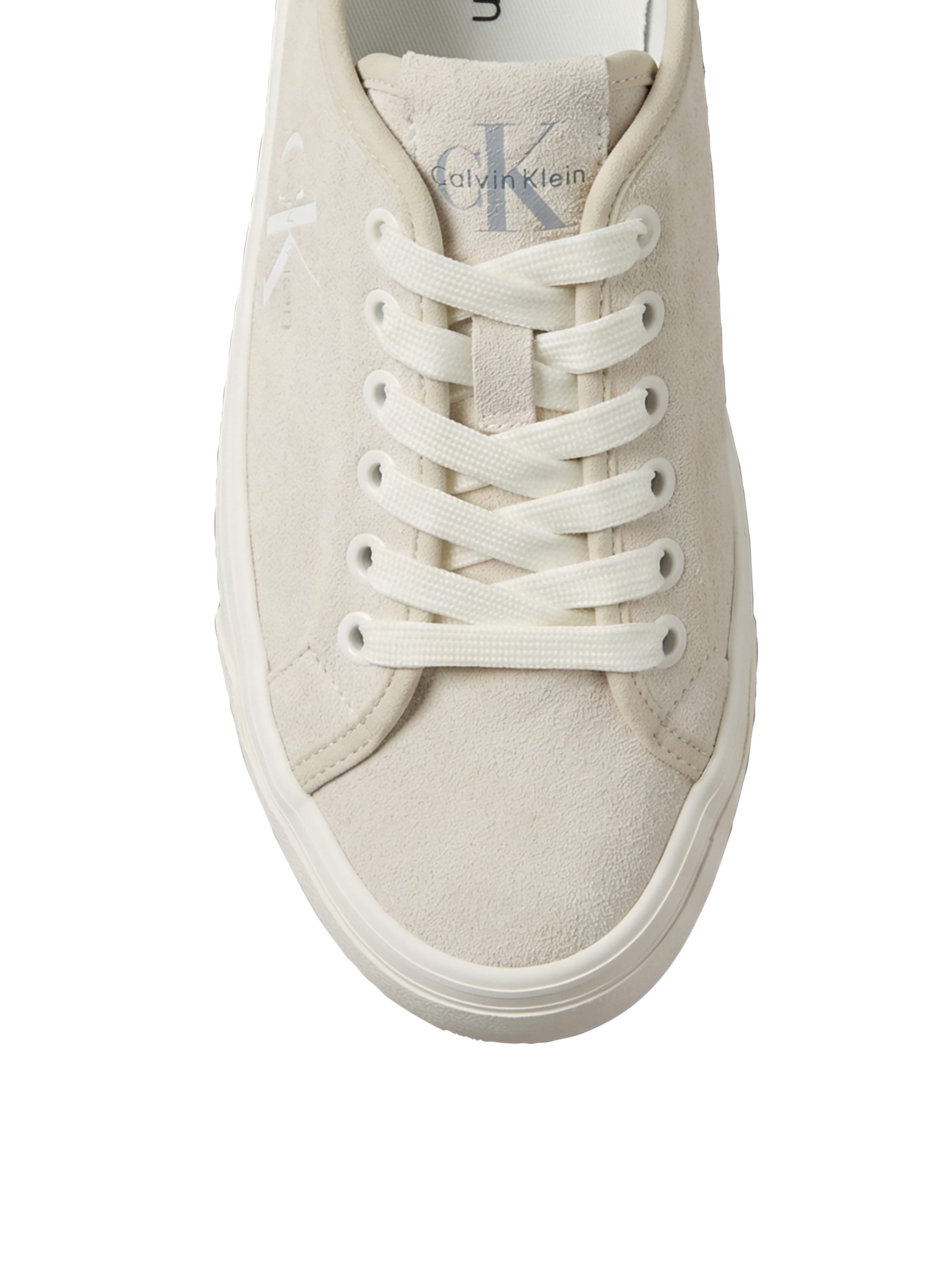 Calvin Klein Plateausneaker »VULC FLATF LACEUP SUEDE«  Freizeitschuh, Schnürschuh, Halbschuh mit seitlichem  Logoschriftzug