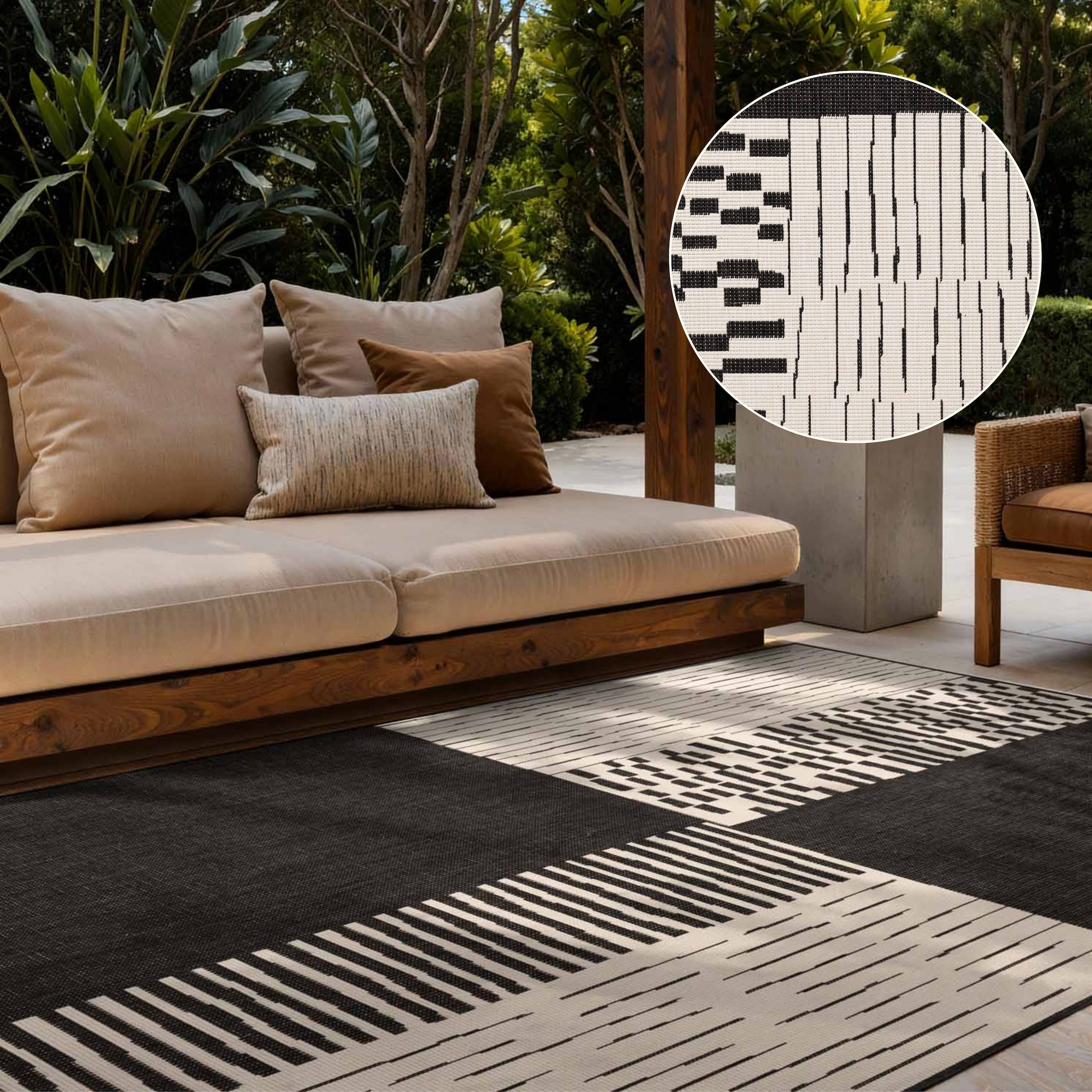 Ted Baker Teppich »Acacia , Wendeteppich« rechteckig 8 mm Höhe Designteppich, Wetterfest, Pflegeleicht, Modern, Wohnzimmer, Terrasse
