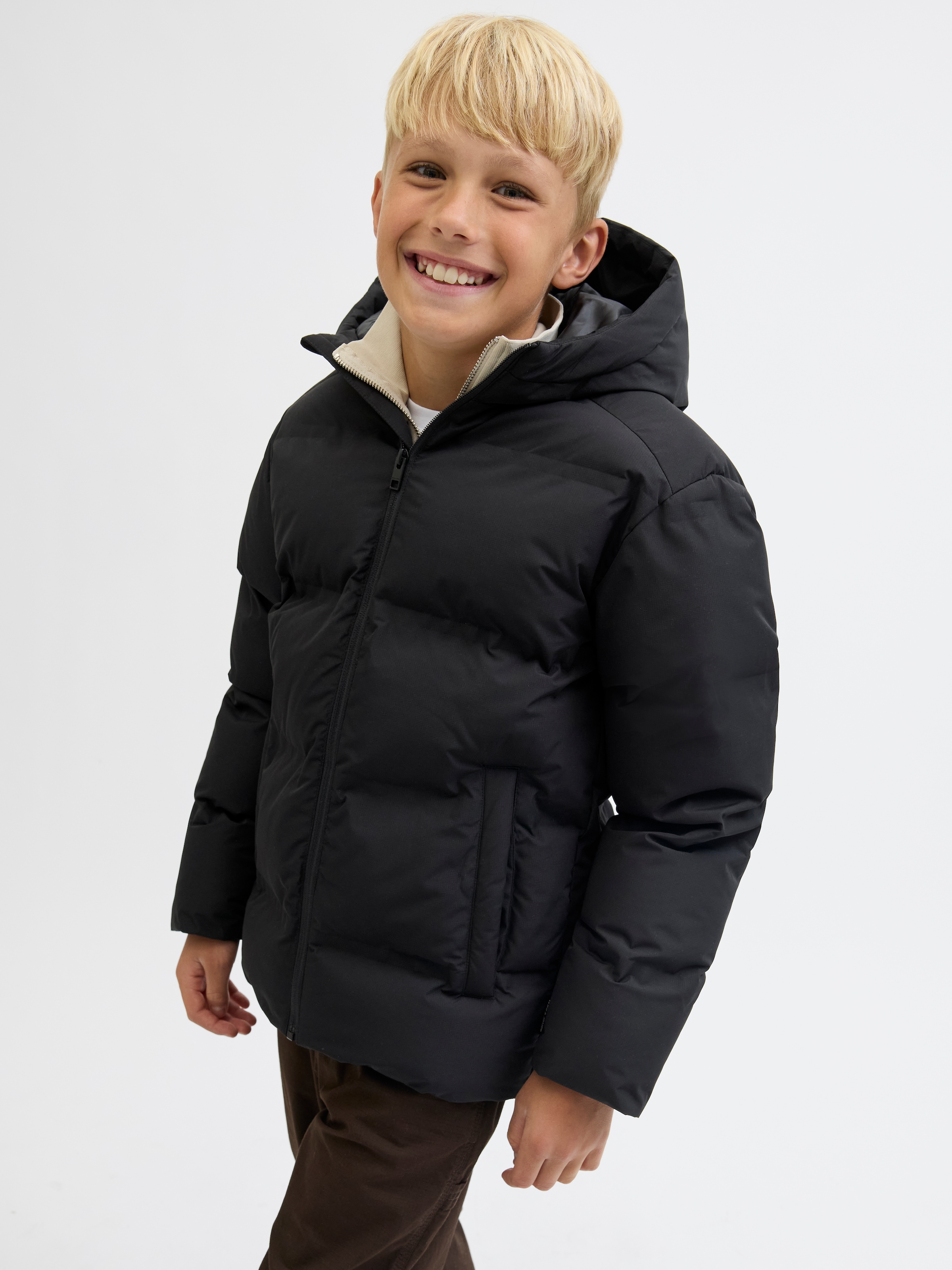 Jack & Jones Junior Steppjacke »JJESOHO PUFFER HOOD SN JNR«, mit Kapuze