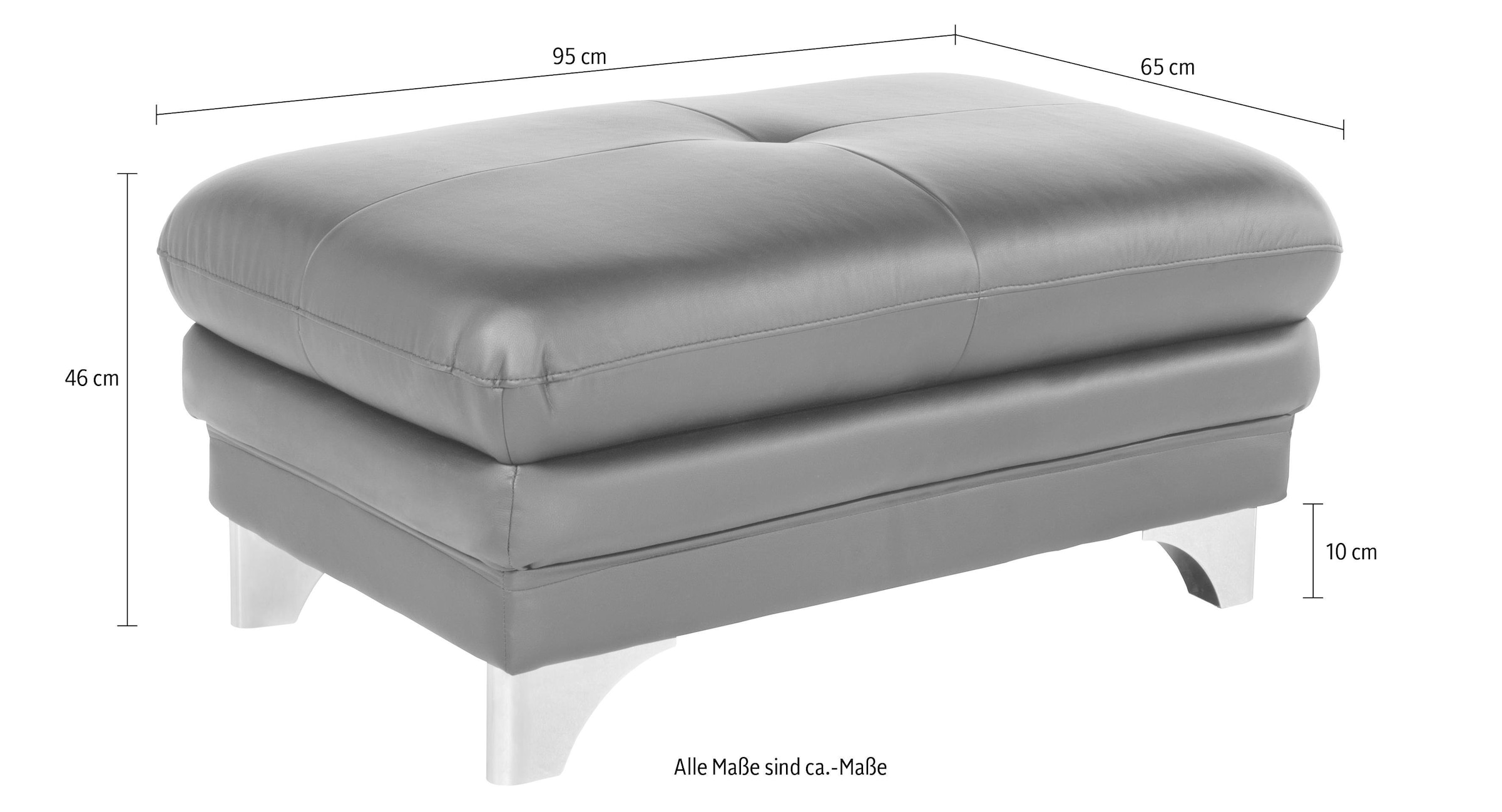 COTTA Polstergarnitur »Enterprise L-Form«, (Set), Set bestehend aus: Ecksofa mit Arm- & Kopfteilverstellung & Hocker