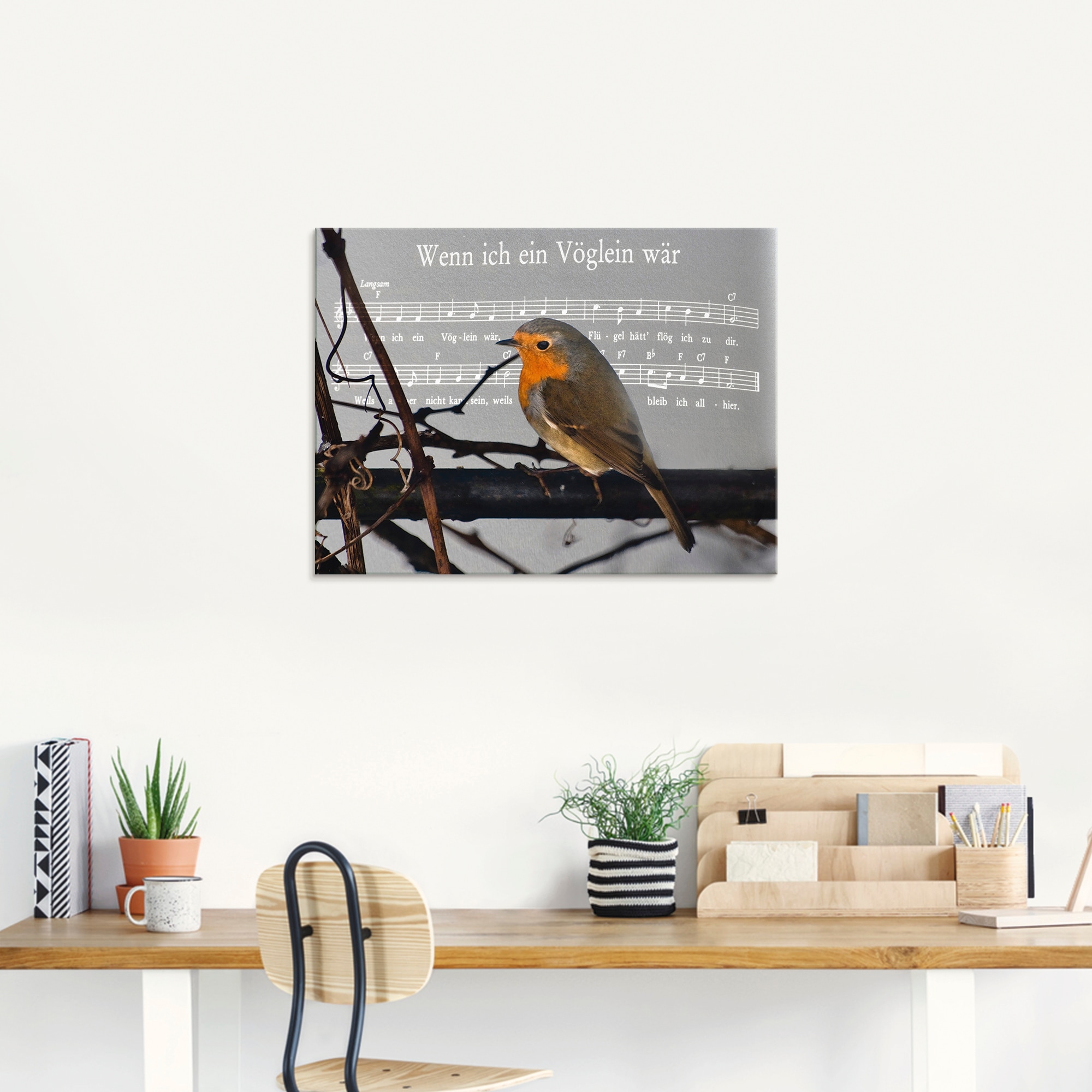 Artland Glasbild »Wenn ich ein Vöglein wär«, Vögel, (1 St.), in verschiedenen Größen