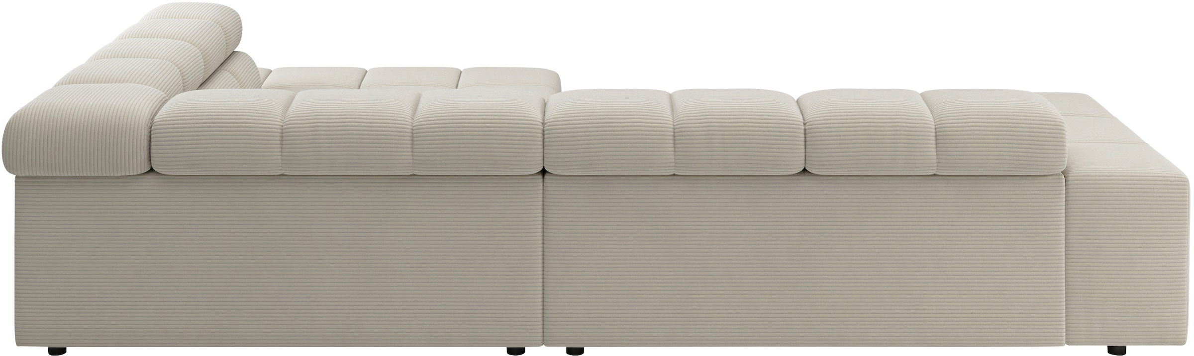 Home affaire Ecksofa »Ancona, Ecksofa,  incl. Kopfteilverstellung, Breite 319 cm, L-Form« wahlweise elektrische Sitztiefenverstellung