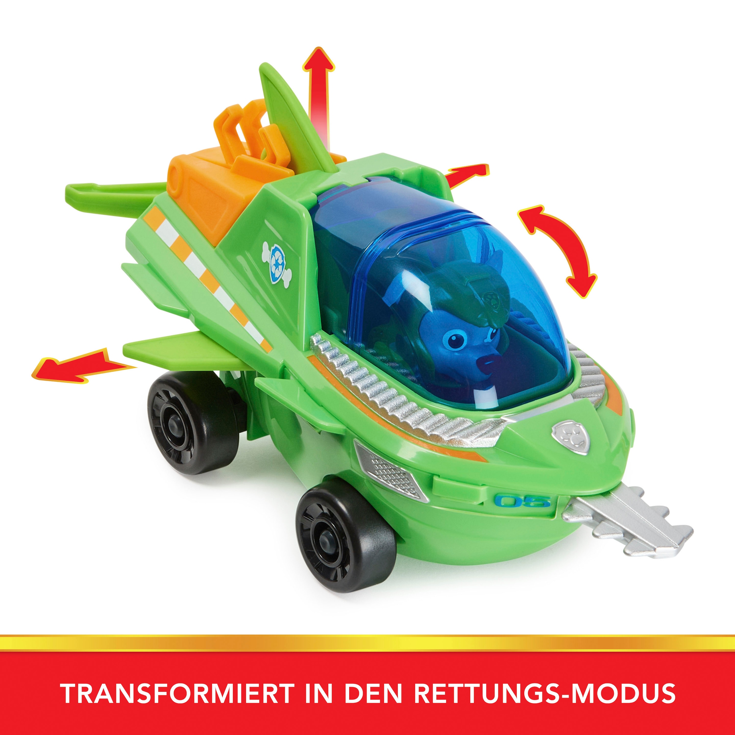 Spin Master Spielzeug-Auto »Paw Patrol - Aqua Pups - Basic Themed Vehicles Solid Rocky«, mit Funktionen