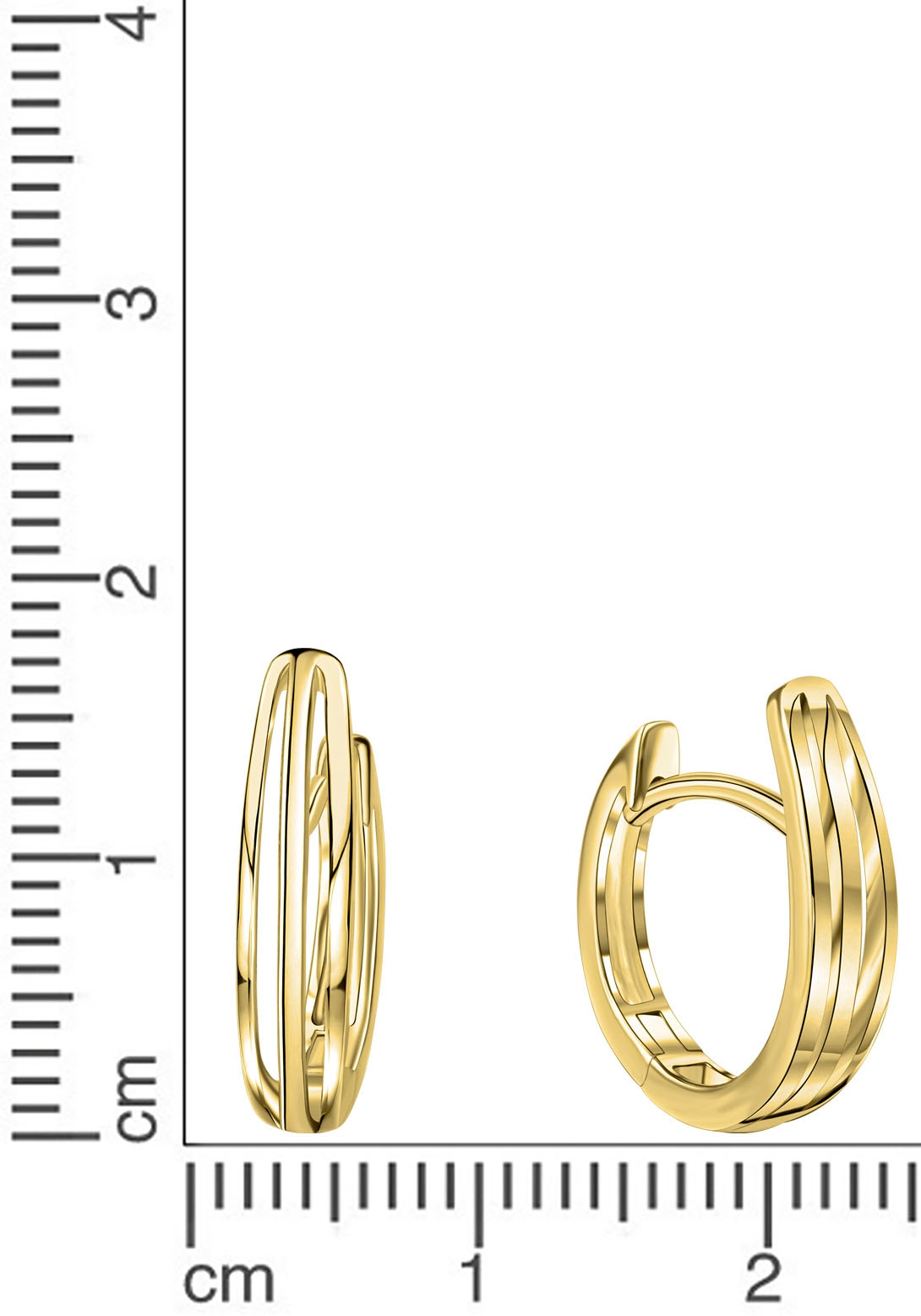 Firetti Paar Creolen »Schmuck Geschenk Gold 333 geschwungen«