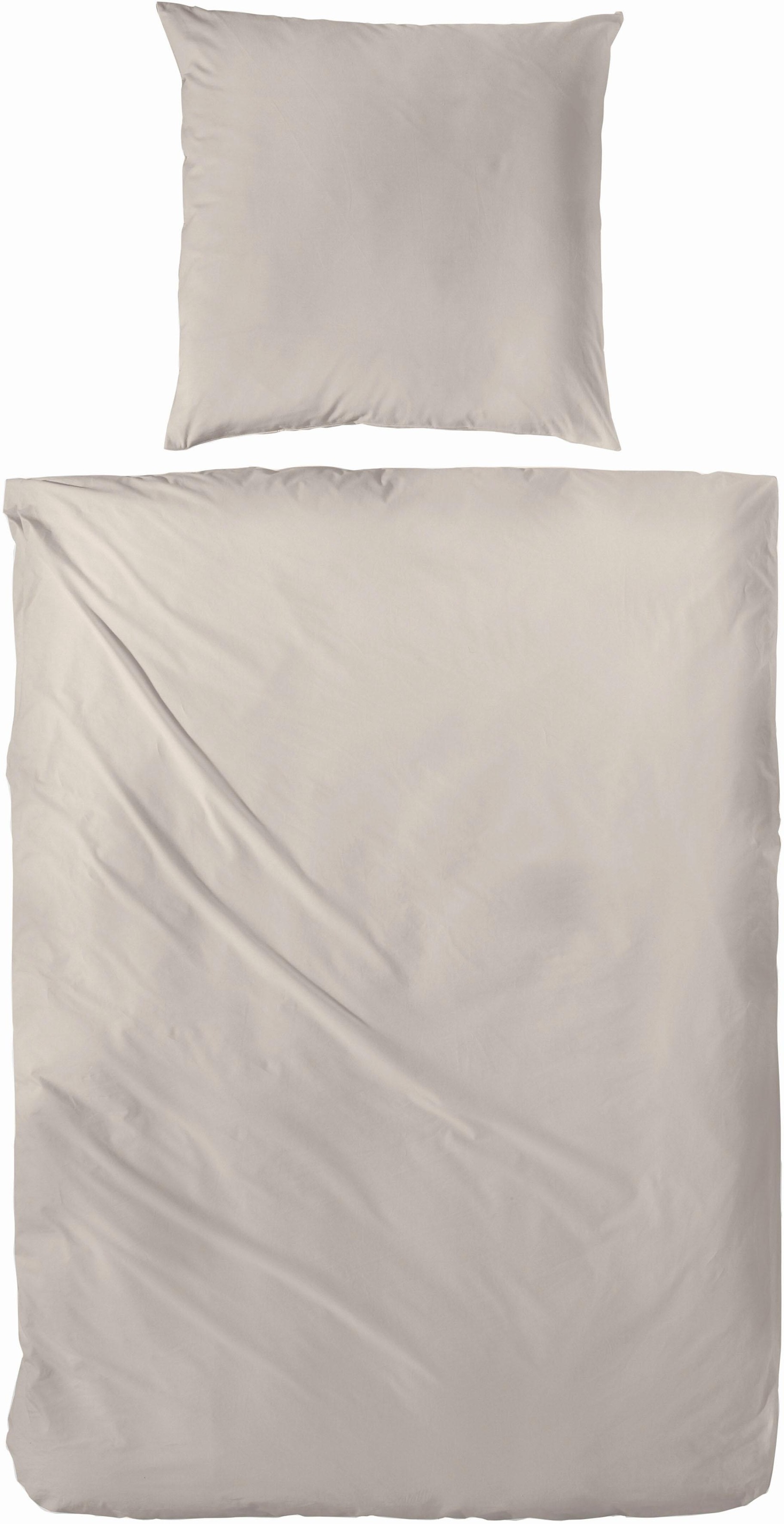Primera Bettwäsche »Erko« 2 Stk. tlg. mit Reißverschluss in grau, Größe B/L: 80 cm x 80 cm