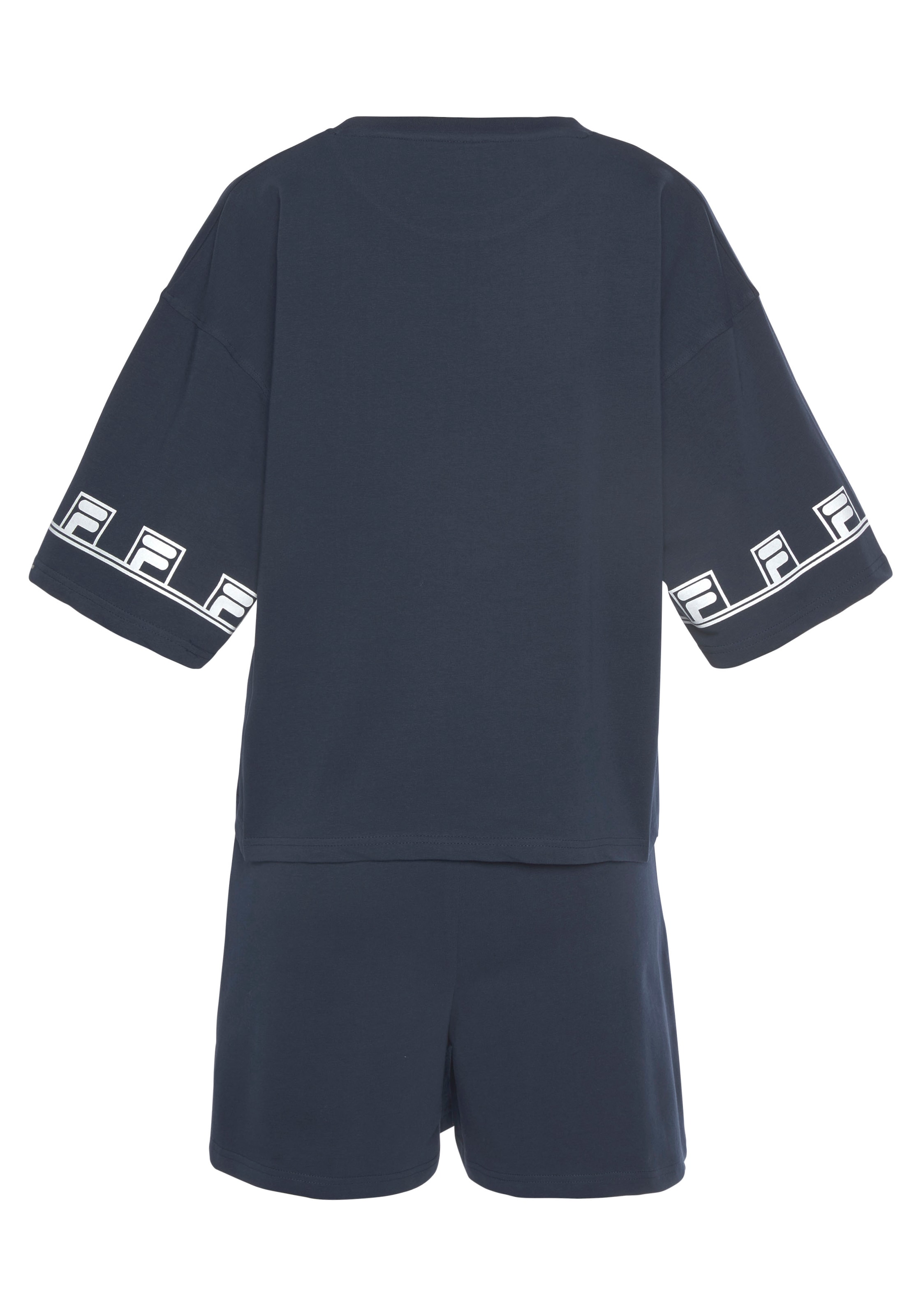 Fila Schlafanzug, (Set, 2 tlg.), mit Markenlogo Details in Kontrastfarben  bei OTTO | Shortys