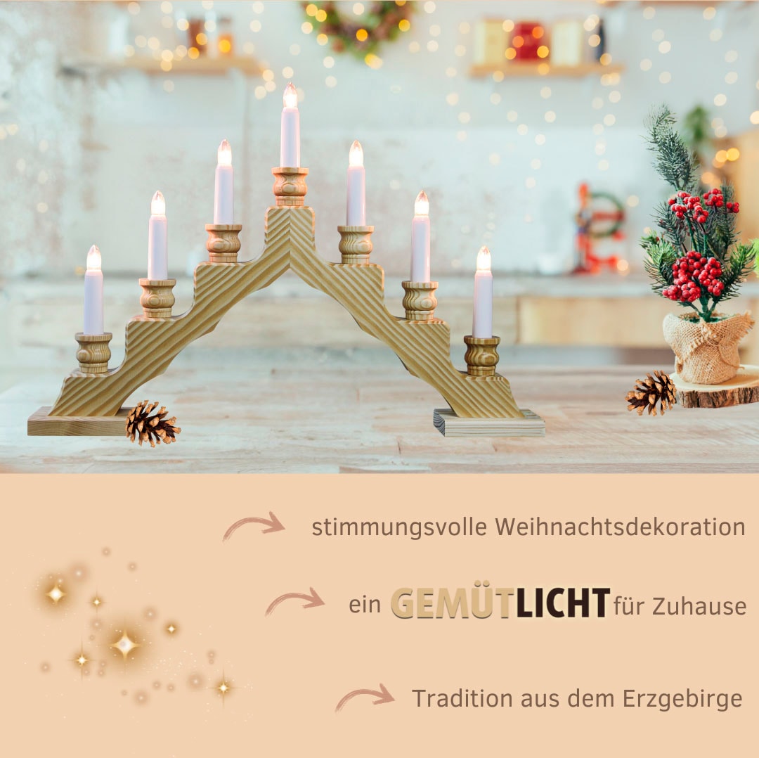 Weigla LED Lichterbogen »Schwede, Made in Germany« 1 Stk. 7-flammig