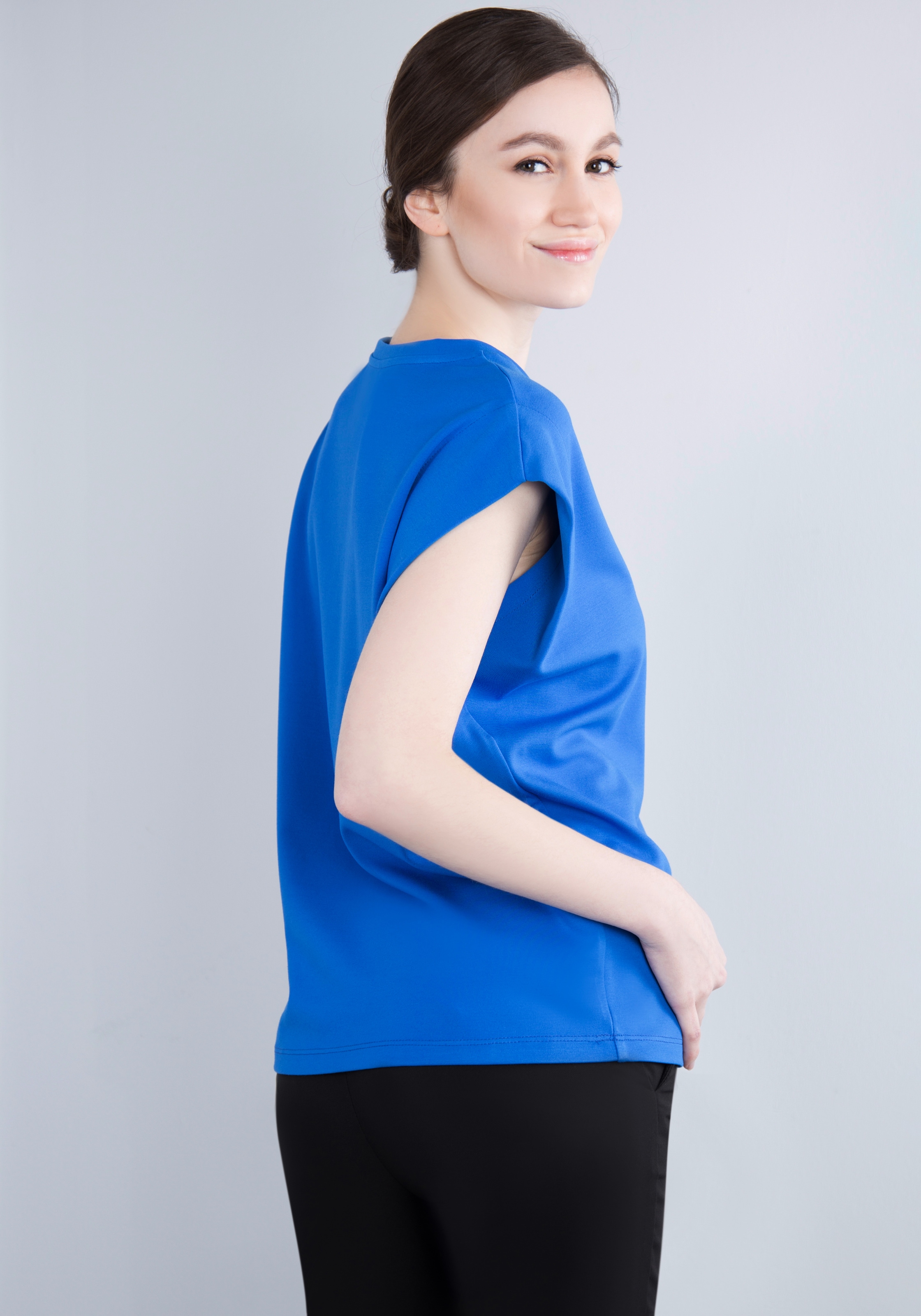 IMPERIAL T-Shirt »Ärmelloses "Punto Milano" Shirt mit eingeschlagen Armlochdetail«