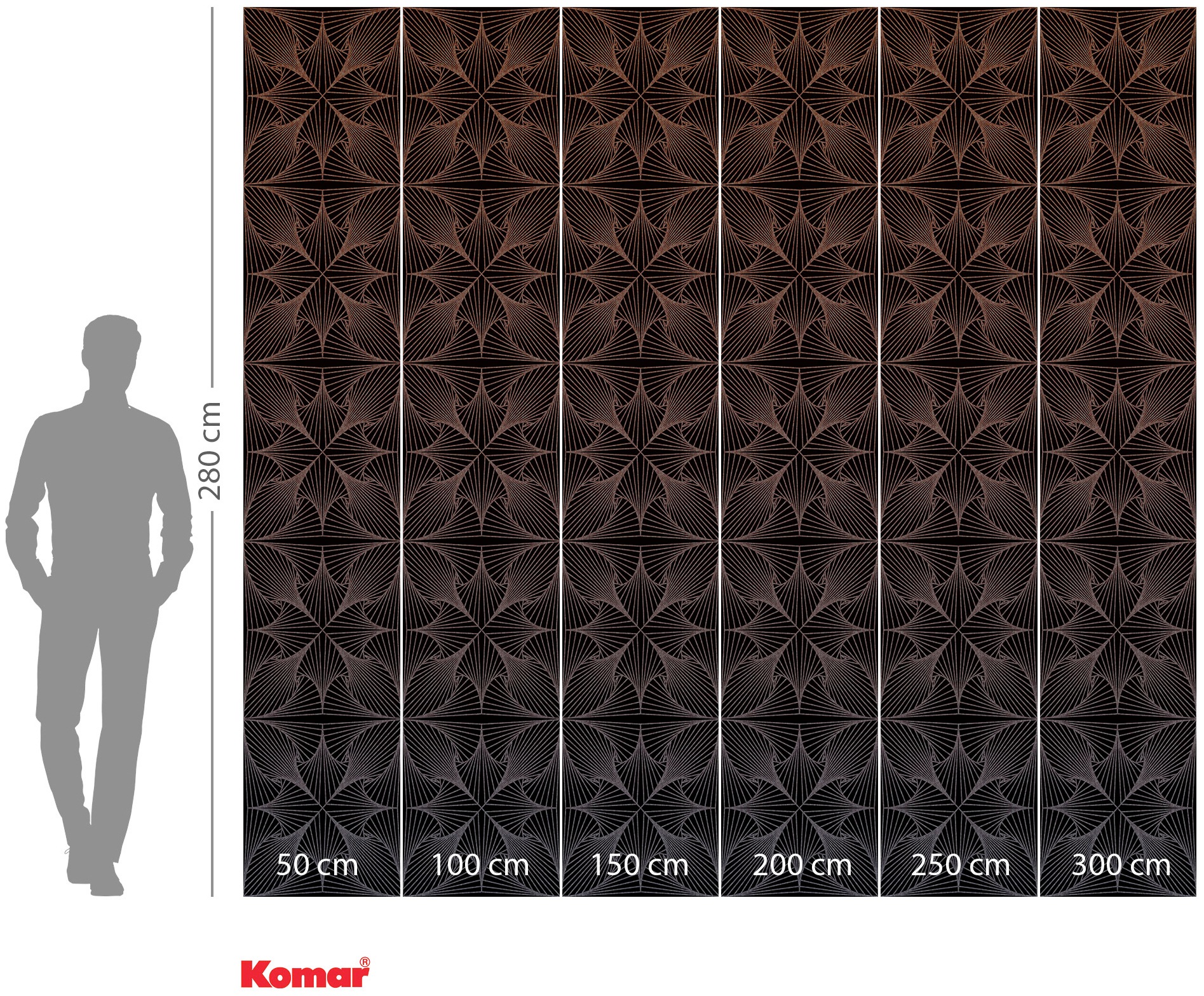 Komar Vliestapete »Digitaldruck Vlies - Energico - Größe 300 x 280 cm«, bedruckt, Wohnzimmer, Schlafzimmer