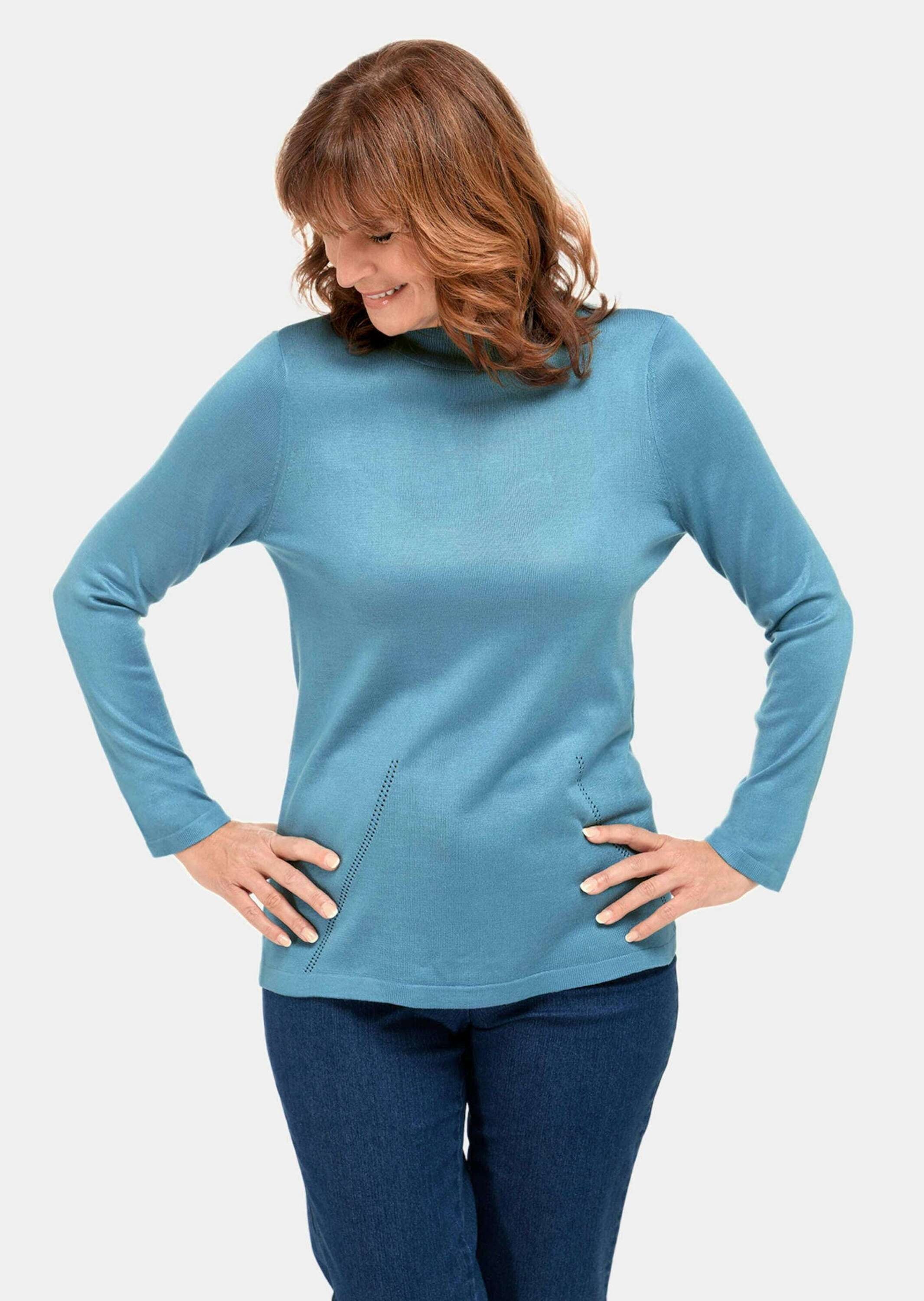GOLDNER Strickpullover »Unkomplizierter Stehbundpullover«