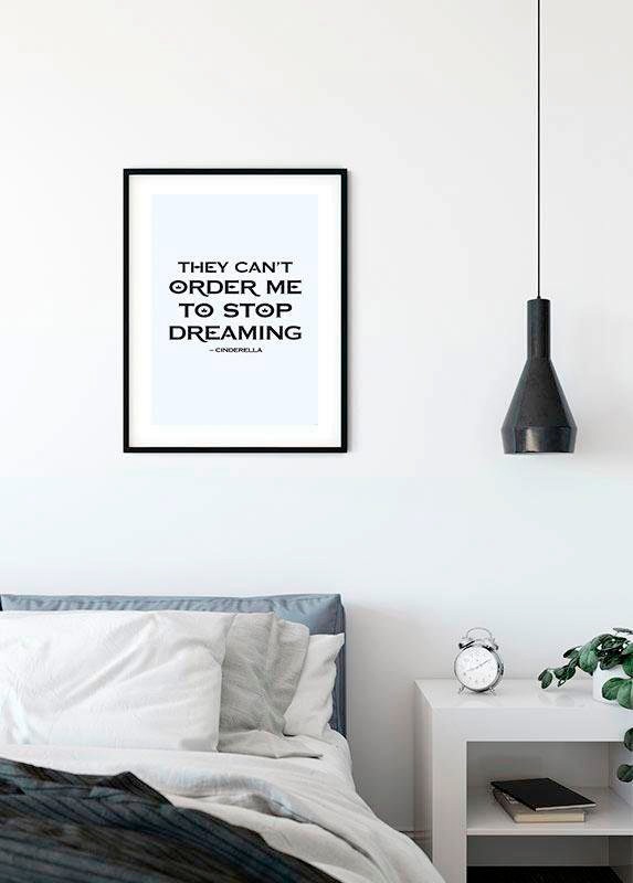 Komar Bild »Cinderella Quote«, Disney, (1 St.), Wandbild zur Dekoration im Kinderzimmer - ohne Rahmen