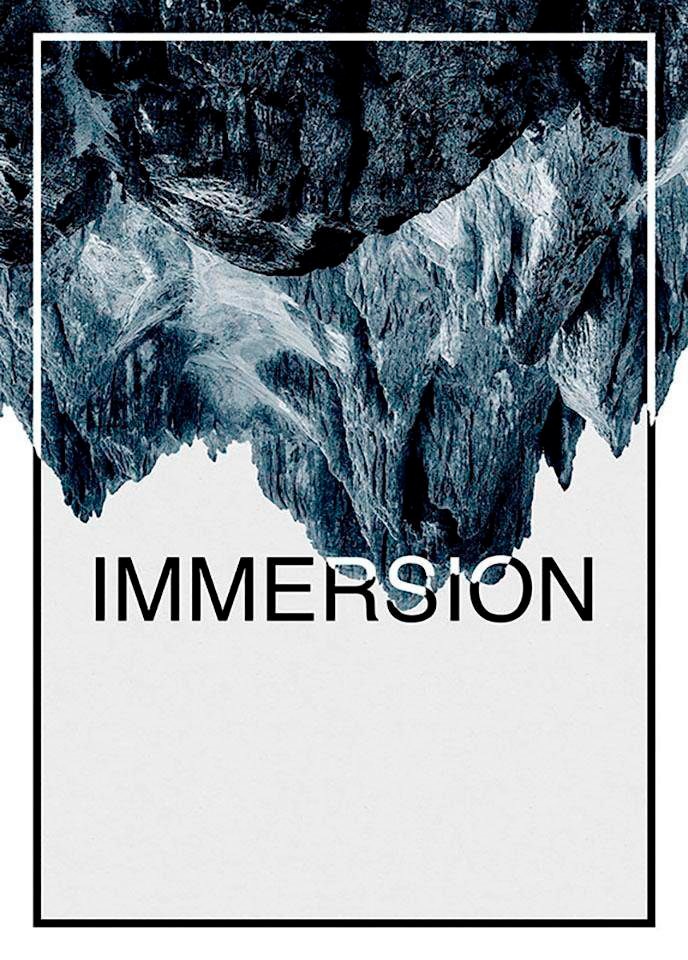 Komar Poster »Immersion Steel«, Abstrakt-Sprüche & Texte, (1 St.), Kinderzimmer, Schlafzimmer, Wohnzimmer