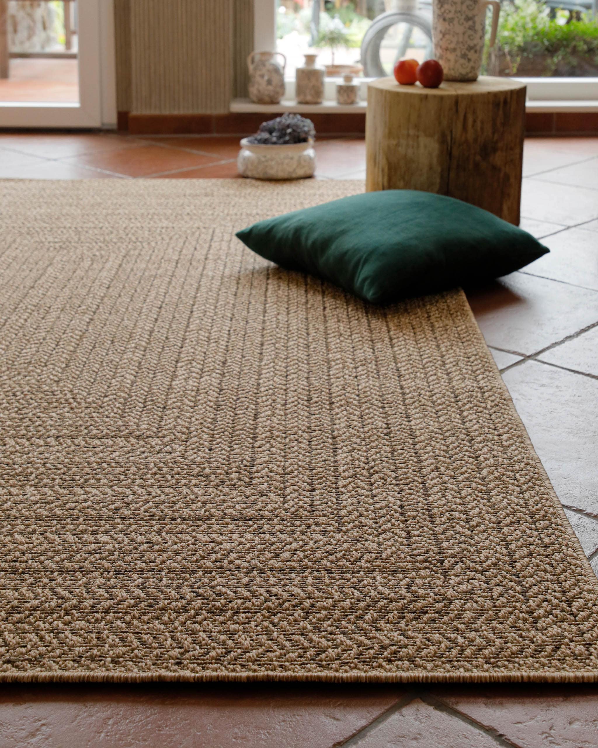 Wecon home Teppich »Layo« rechteckig 6 mm Höhe Flachgewebe, wetterfest, geometrisches Design, In- & Outdoor Teppich