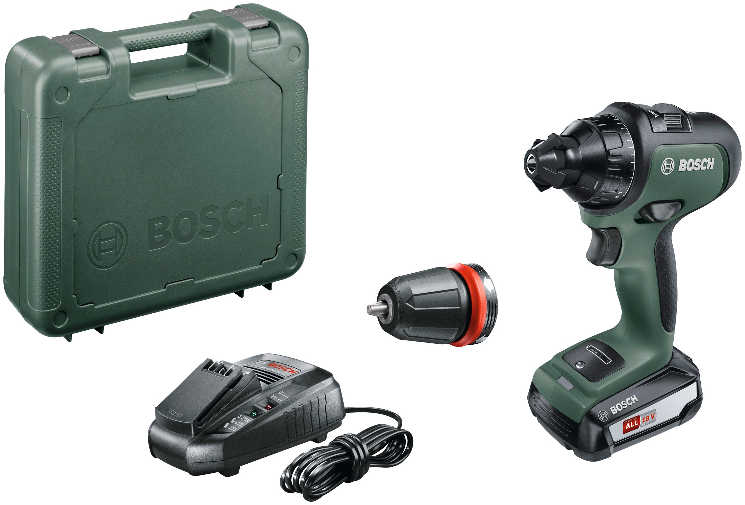 BOSCH Akku-Bohrschrauber »AdvancedDrill 18«, inkl. Akku, Ladegerät & Zubehör