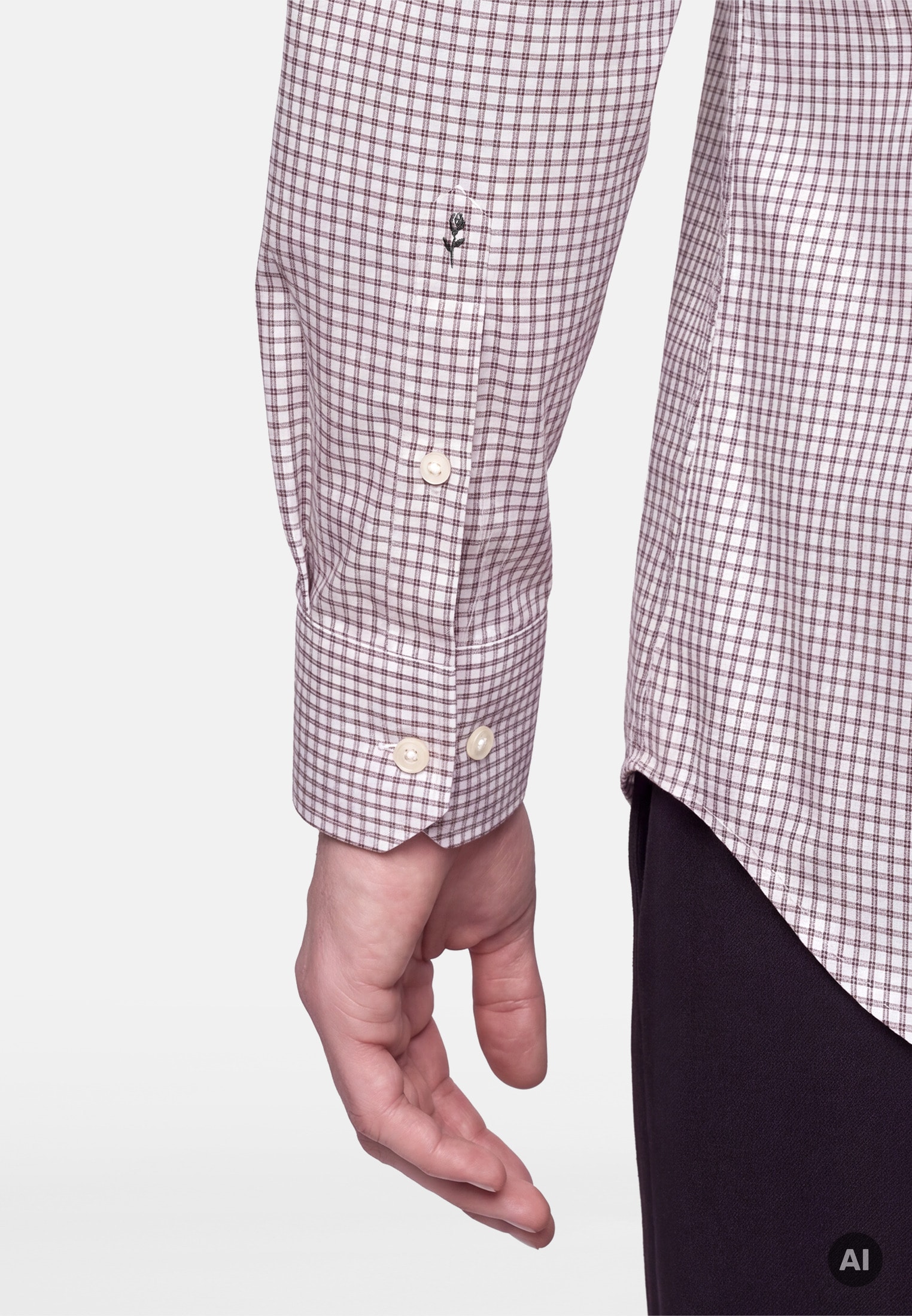 seidensticker Businesshemd »Schwarze Rose« Shaped 1/1 Button-Down-Kragen Karo