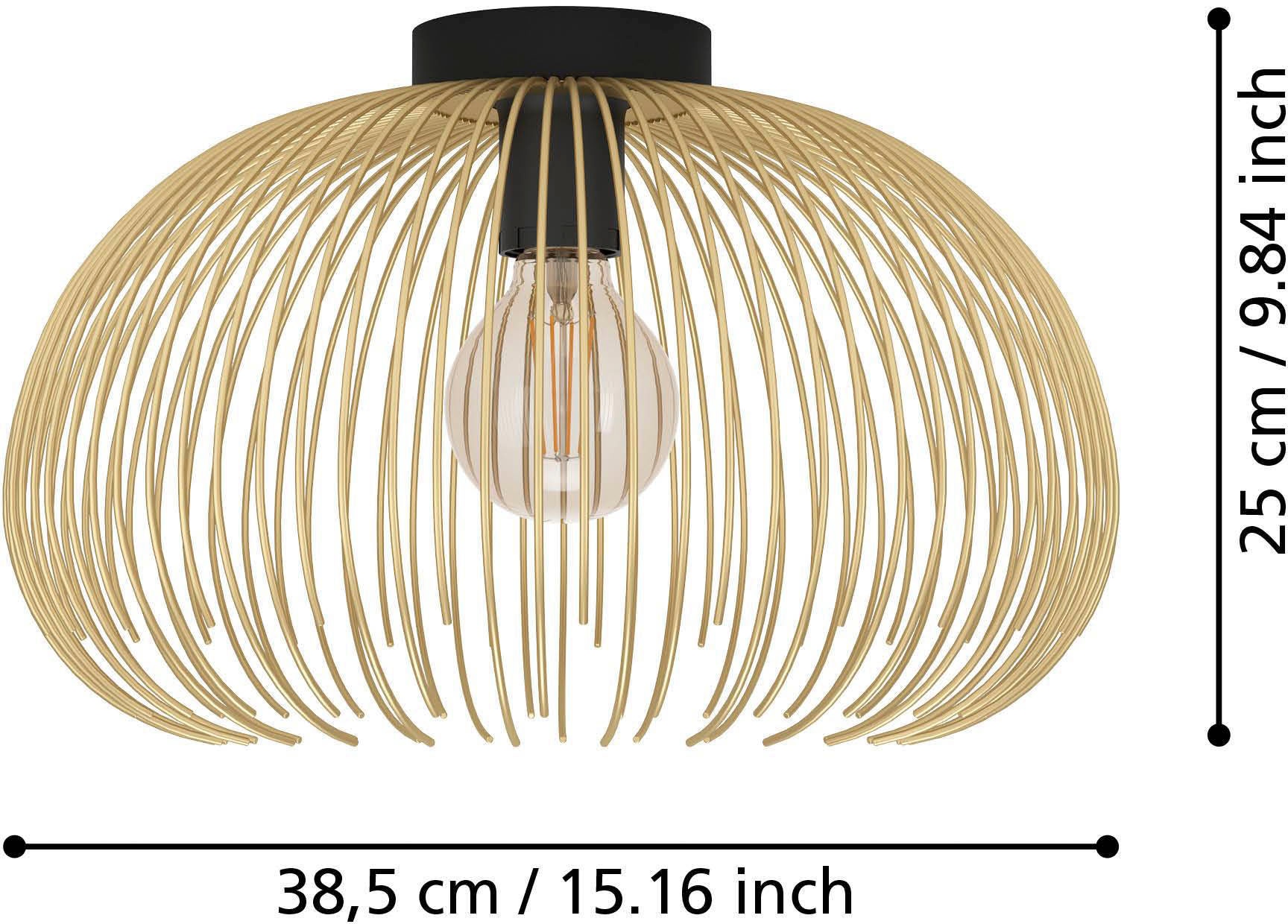 EGLO Deckenleuchte »VENEZUELA«, Leuchtmittel E27 | Leuchtmittel wechselbar-ohne Leuchtmittel, Deckenleuchte, in Schwarz und Gold, E27, Deckenlampe, Ø 38,5 cm