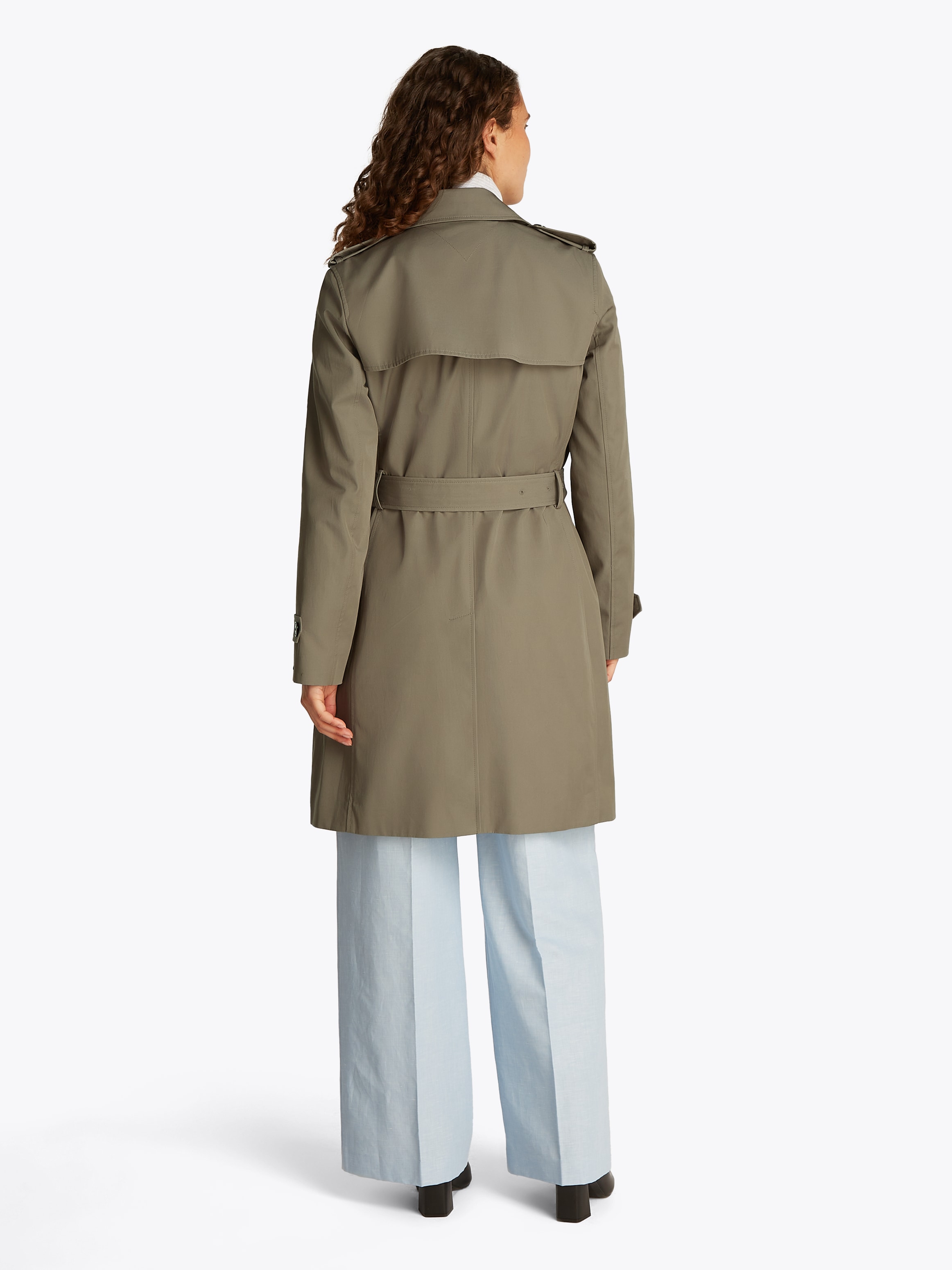 Tommy Hilfiger Trenchcoat »COTTON DB SLIM FIT TRENCH«, mit den typischen Trenchdetails