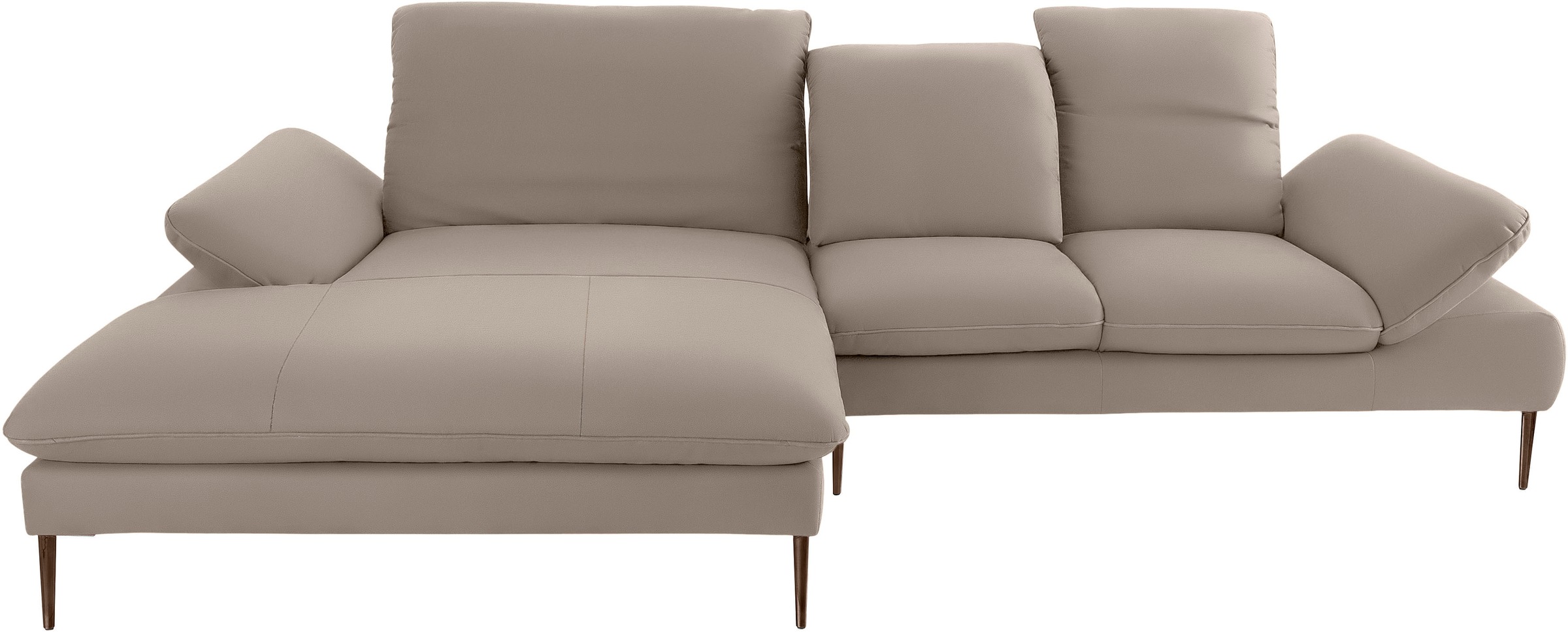 W.SCHILLIG Ecksofa »enjoy&MORE, Designsofa, bequem, zeitlos und elegant, L-Form«, Sitztiefenverstellung, Füße bronze pulverbeschichtet, Breite 310 cm