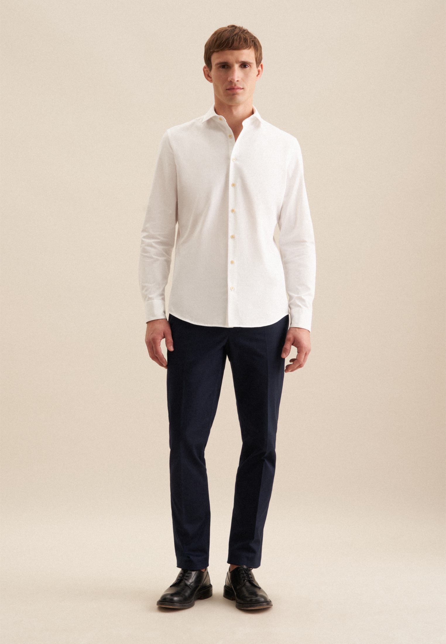 seidensticker Businesshemd Slim 1/1 Kentkragen Uni