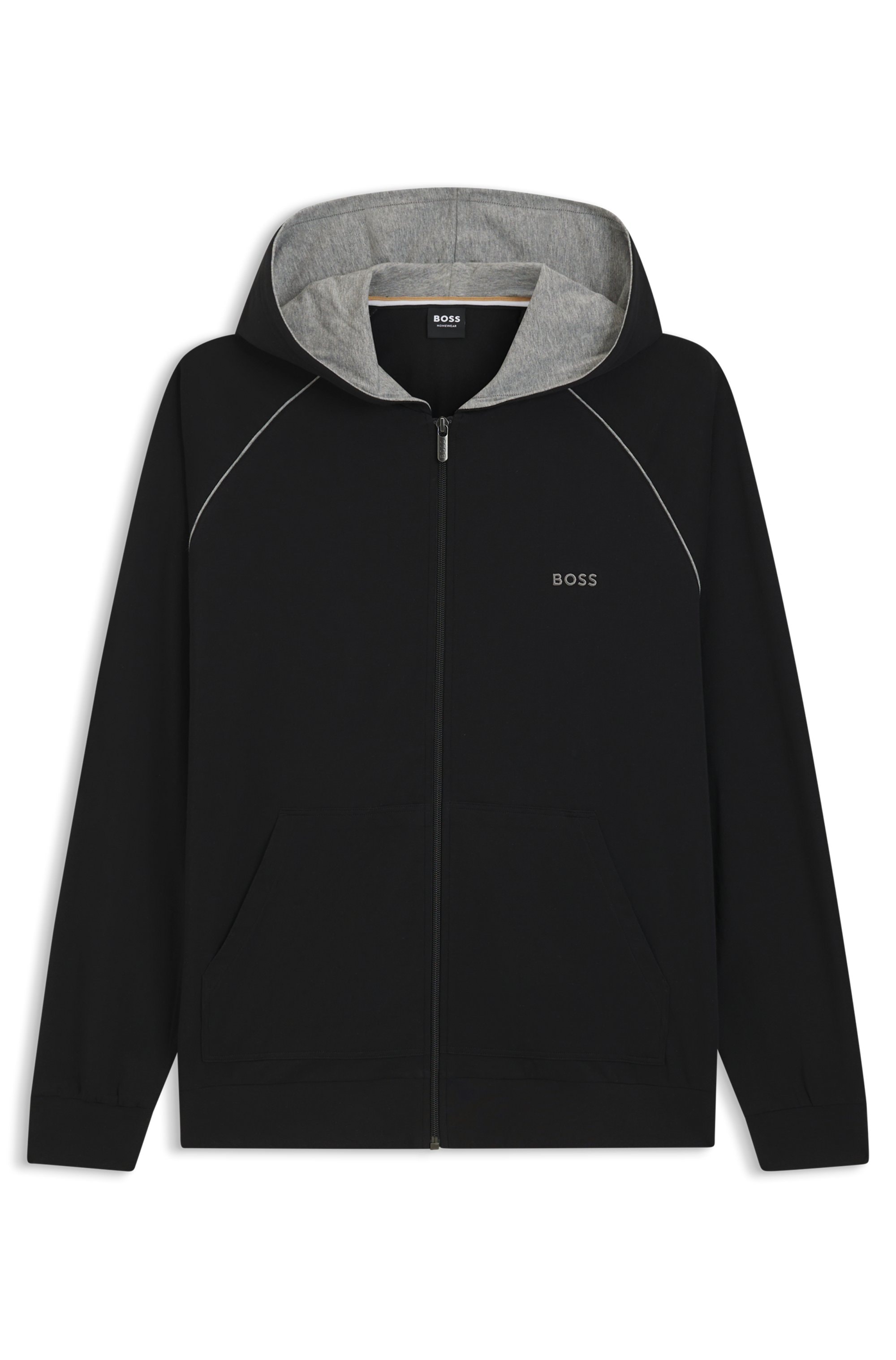 BOSS Kapuzensweatjacke »Mix&Match Jacket H«, mit BOSS Stickerei auf der Brust