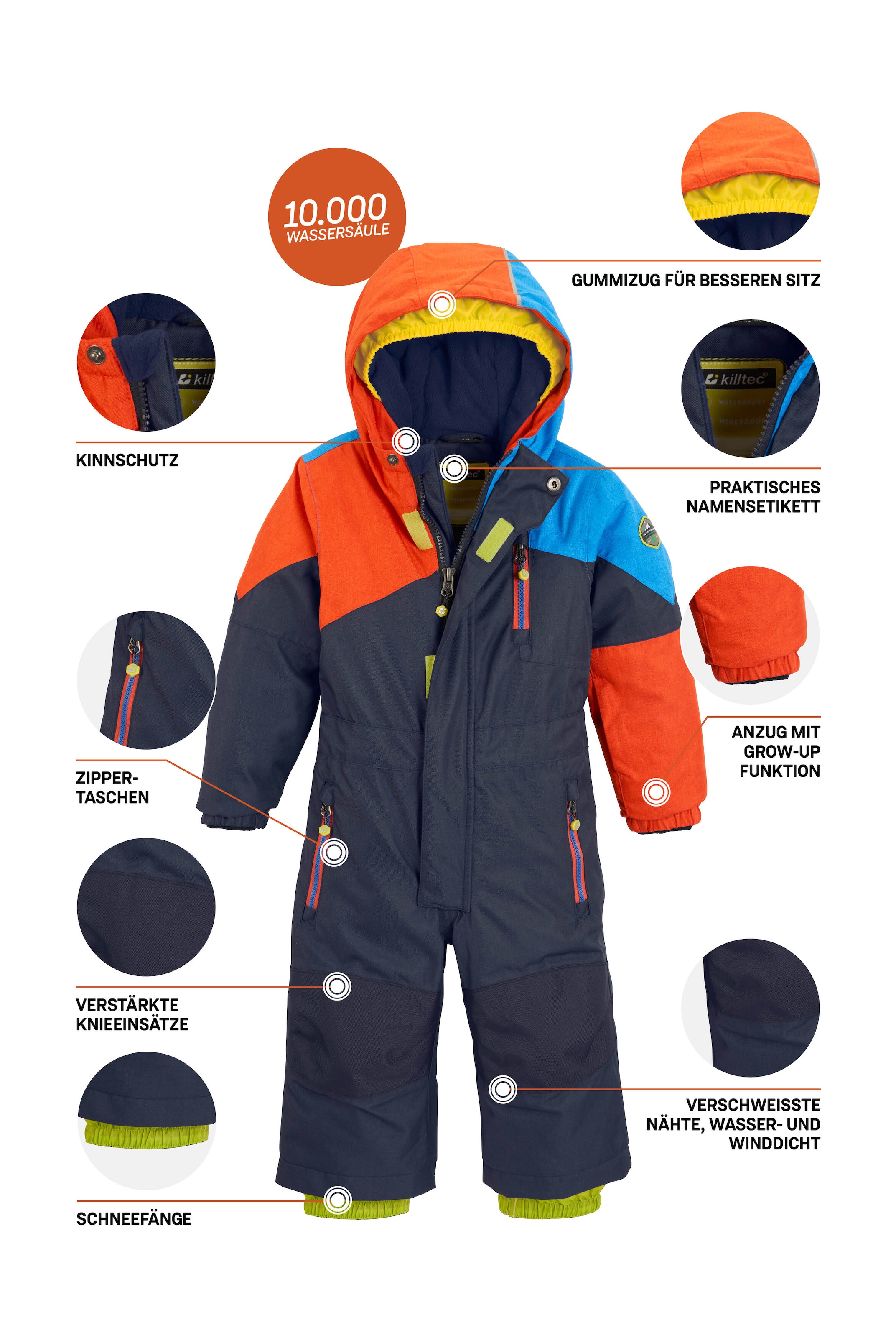 Killtec Skianzug »Kesley Mini«, Skioverall, wind-u wasserdicht, Fleece Innen