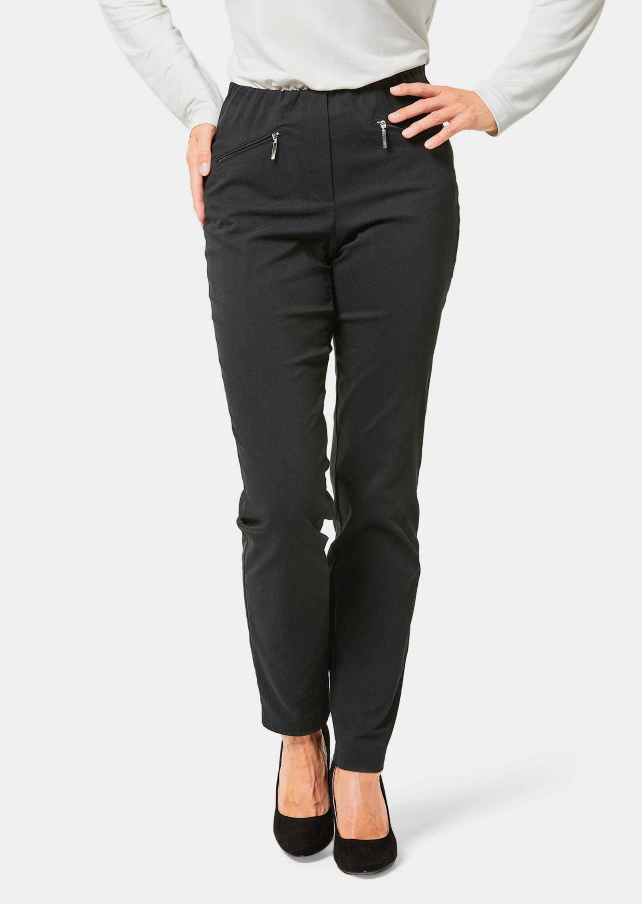GOLDNER 2-in-1-Hose »Kurzgröße Wärmende Schlupfhose LOUISA in knitterarmer Ware«