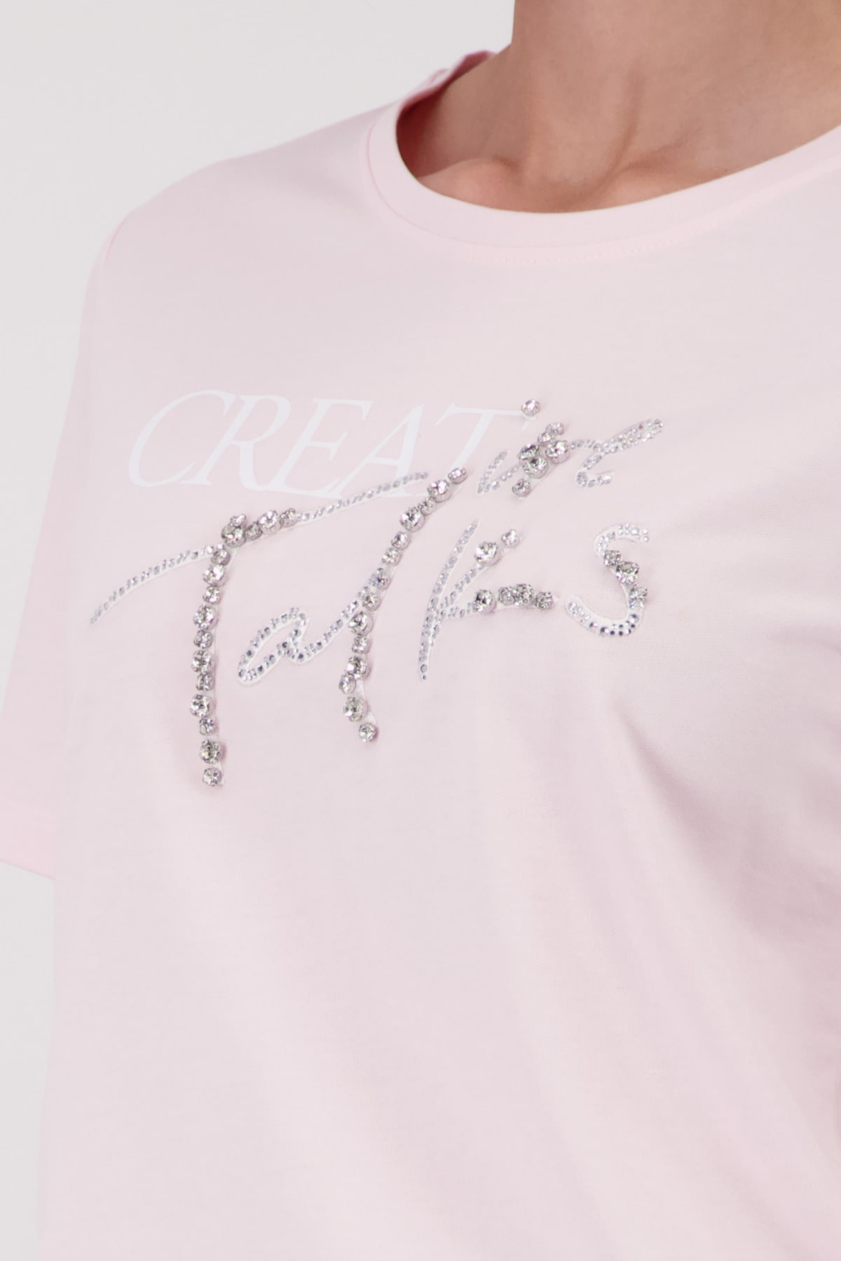 Monari T-Shirt »Shirt Schmuckschrift« Regular fit mit Schmuckschrift