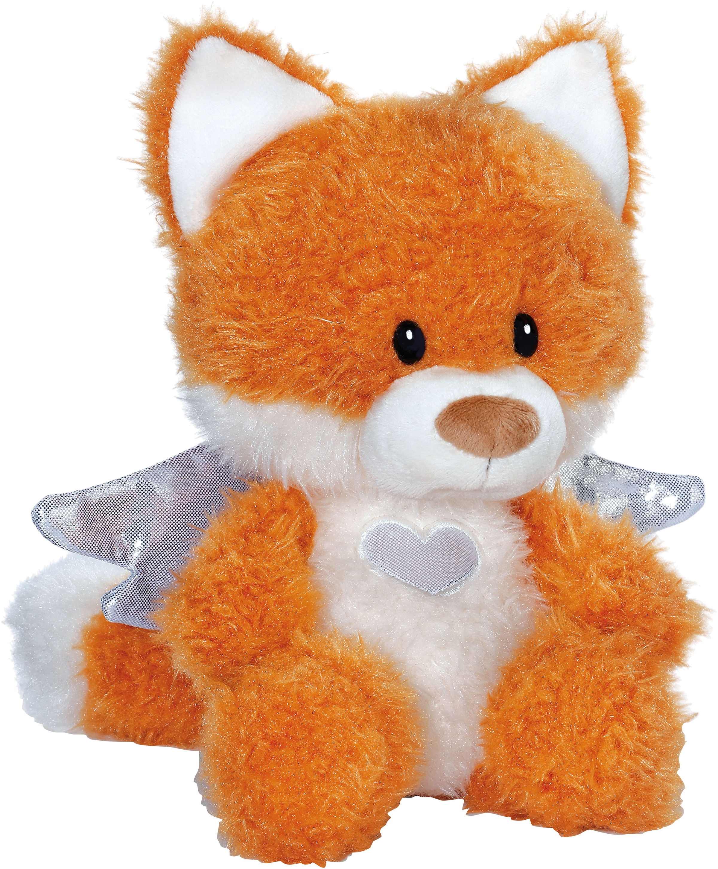 Nici Kuscheltier »Dein Schutzengel, Fuchs La La Foxie 28 cm« mit silbernen Flügeln & Herz auf der Brust in Geschenkbox