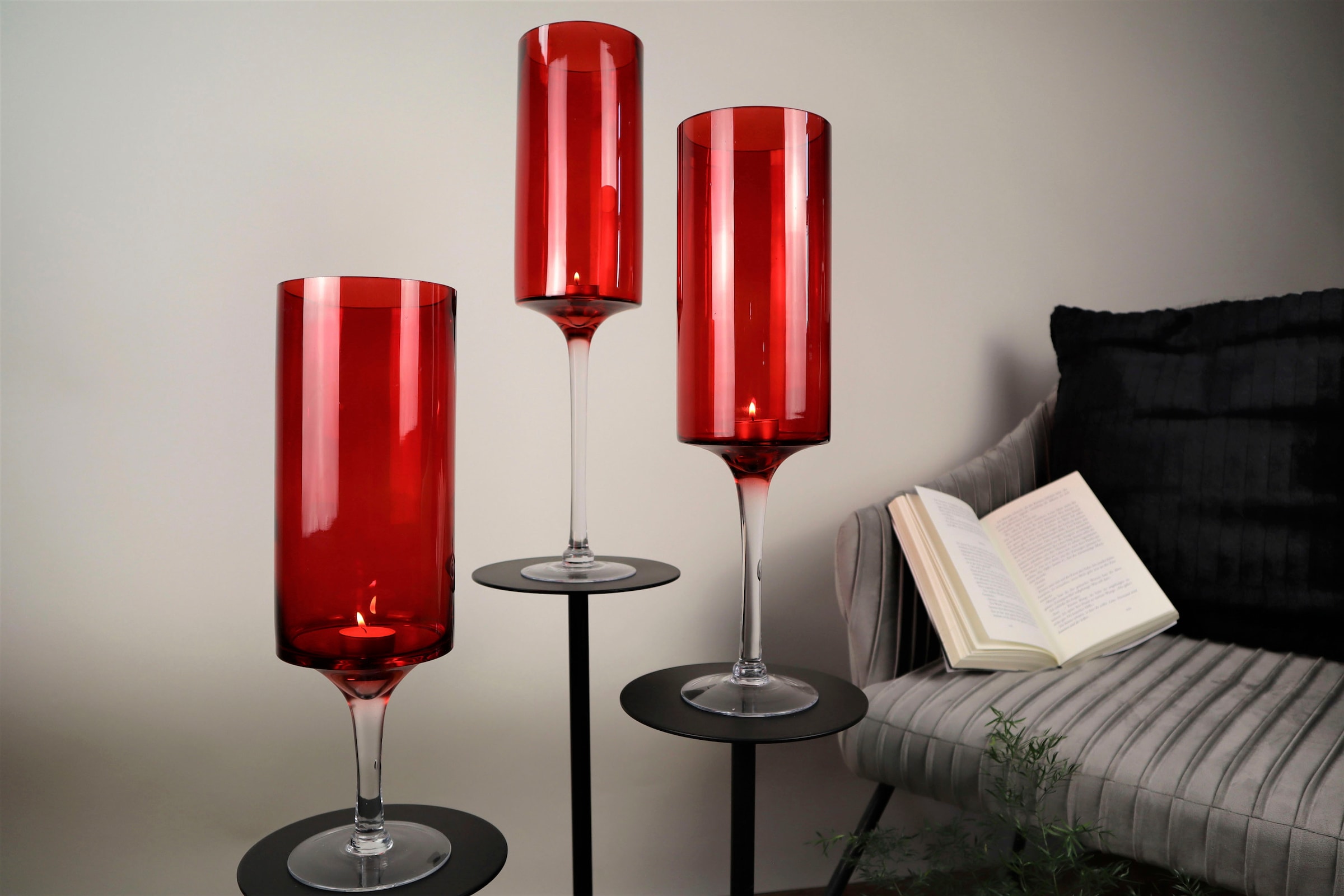 AM Design Windlicht »Stumpenkerzenhalter«, (1 St.), Kerzenhalter aus Glas, Ø ca. 12 cm