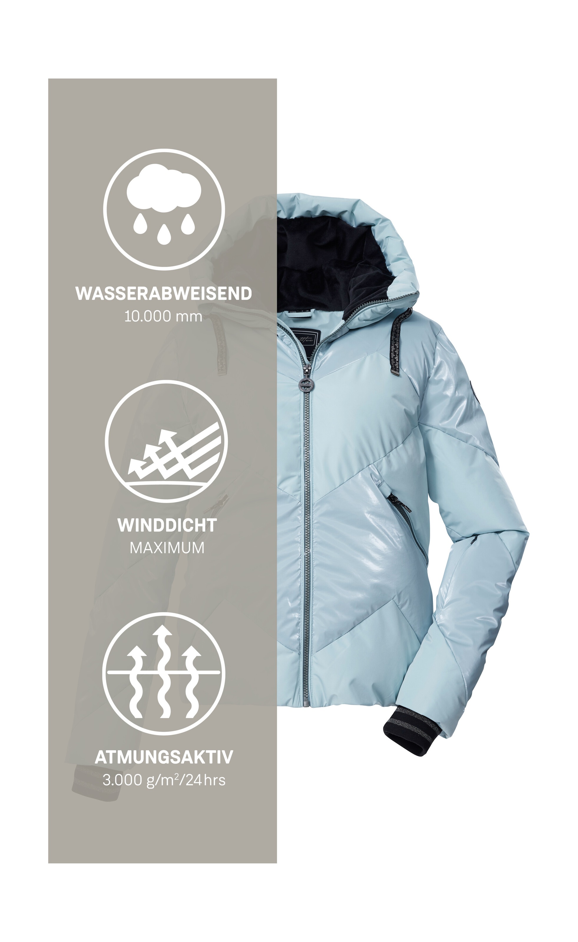 Killtec Skijacke »KSW 113 WMN SKI QLTD JCKT« Winddichte, wasserabweisende Skijacke mit 10.000 mm Wassersäule