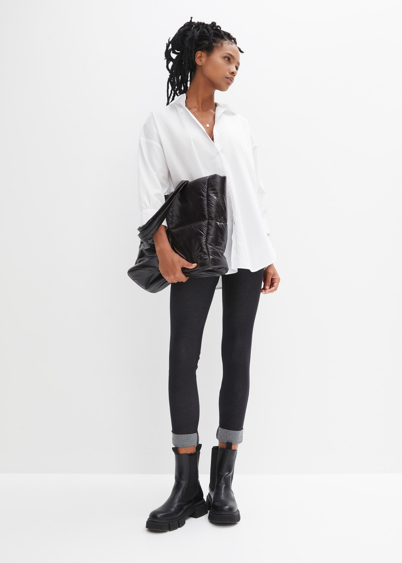 bonprix Leggings »Leggings in Jeansoptik aus Baumwoll-Mix«  Leggings in Jeansoptik aus Baumwoll-Mix