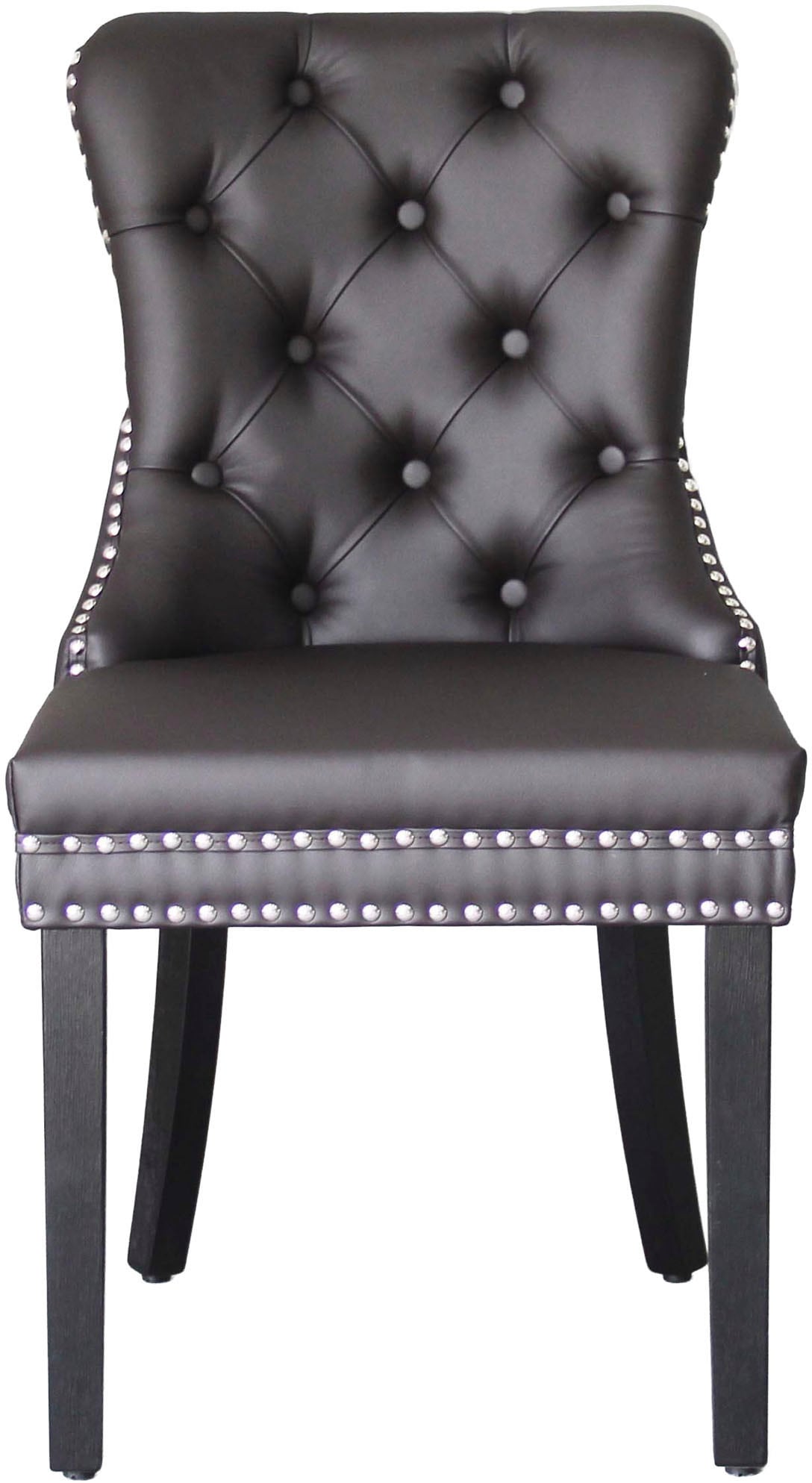 byLIVING Esszimmerstuhl »Domino« (Set) 2 Stk.mit Massivholz Gestell, Chestefield Steppung und Ringgriff im Rücken