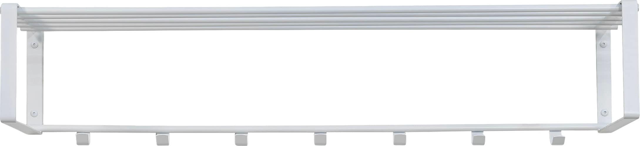 Spinder Design Garderobenleiste »REX«, (1 St.), Wandgarderobe aus Stahl mit Hutablage und 5 bzw. 7 Haken