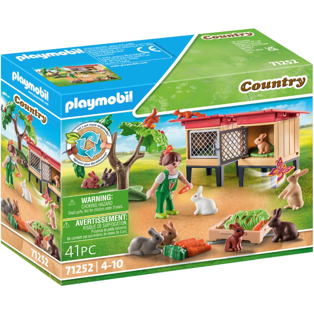 Playmobil® Konstruktions-Spielset »Kaninchenstall (71252), Country«