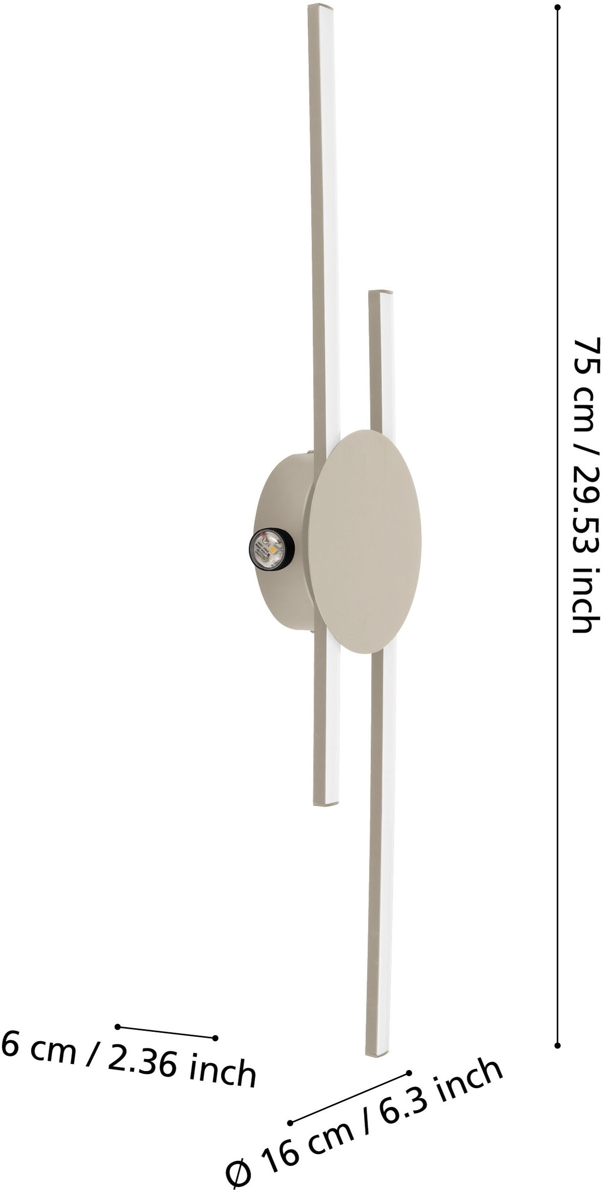 EGLO Deckenleuchte »VENTICELLO Deckenlampe - Alu - LED;LED - 20W;0,91W - IP20« LED-Modul 1 Stk. Warmweiß Wohzimmerlampe, Esszimmerlampe, Flur, Schlafzimmer, L75 x B20 x H5,5cm