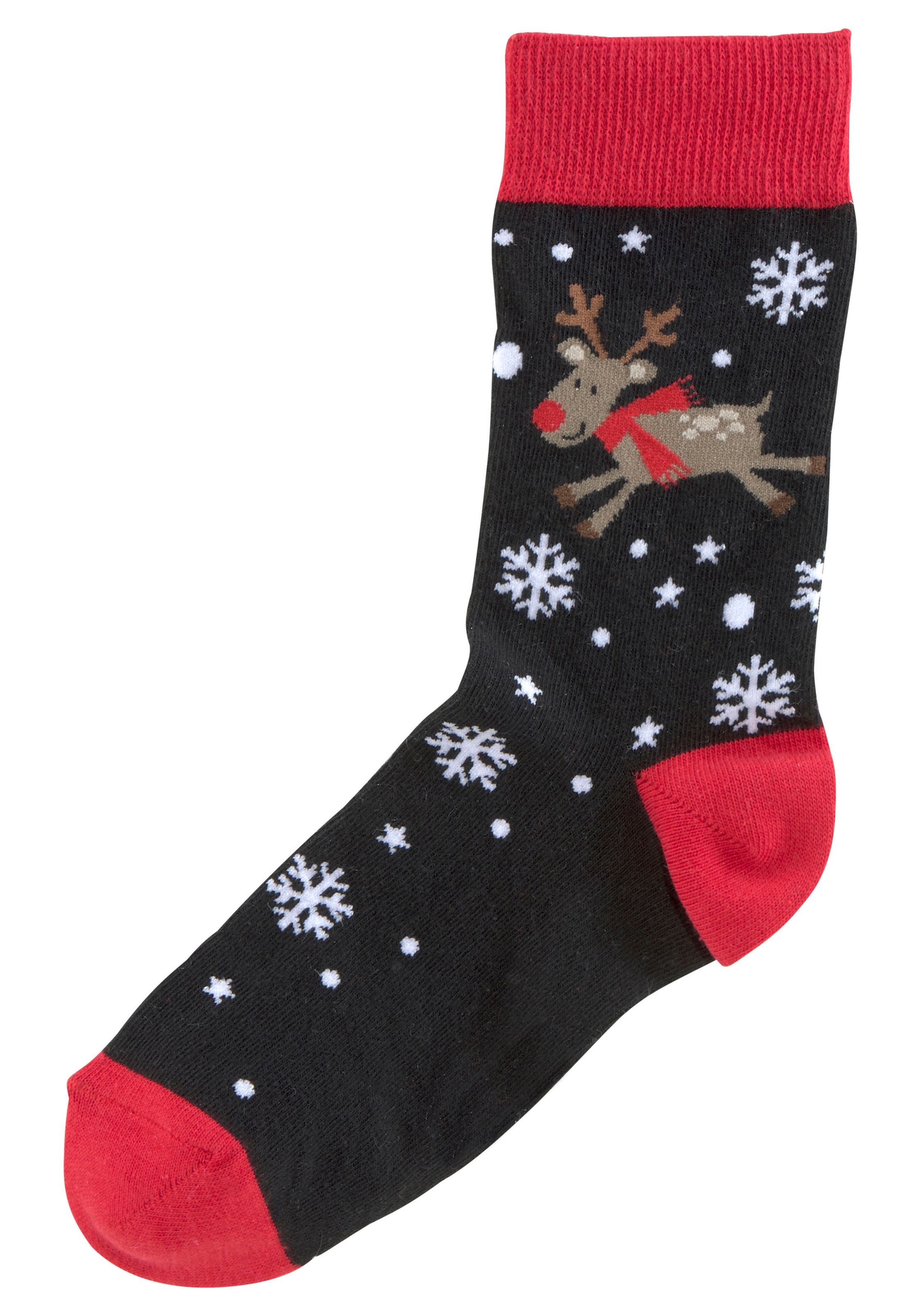 H.I.S Socken, (Packung, 3 Paar), mit lustigen Weihnachtsmotiven