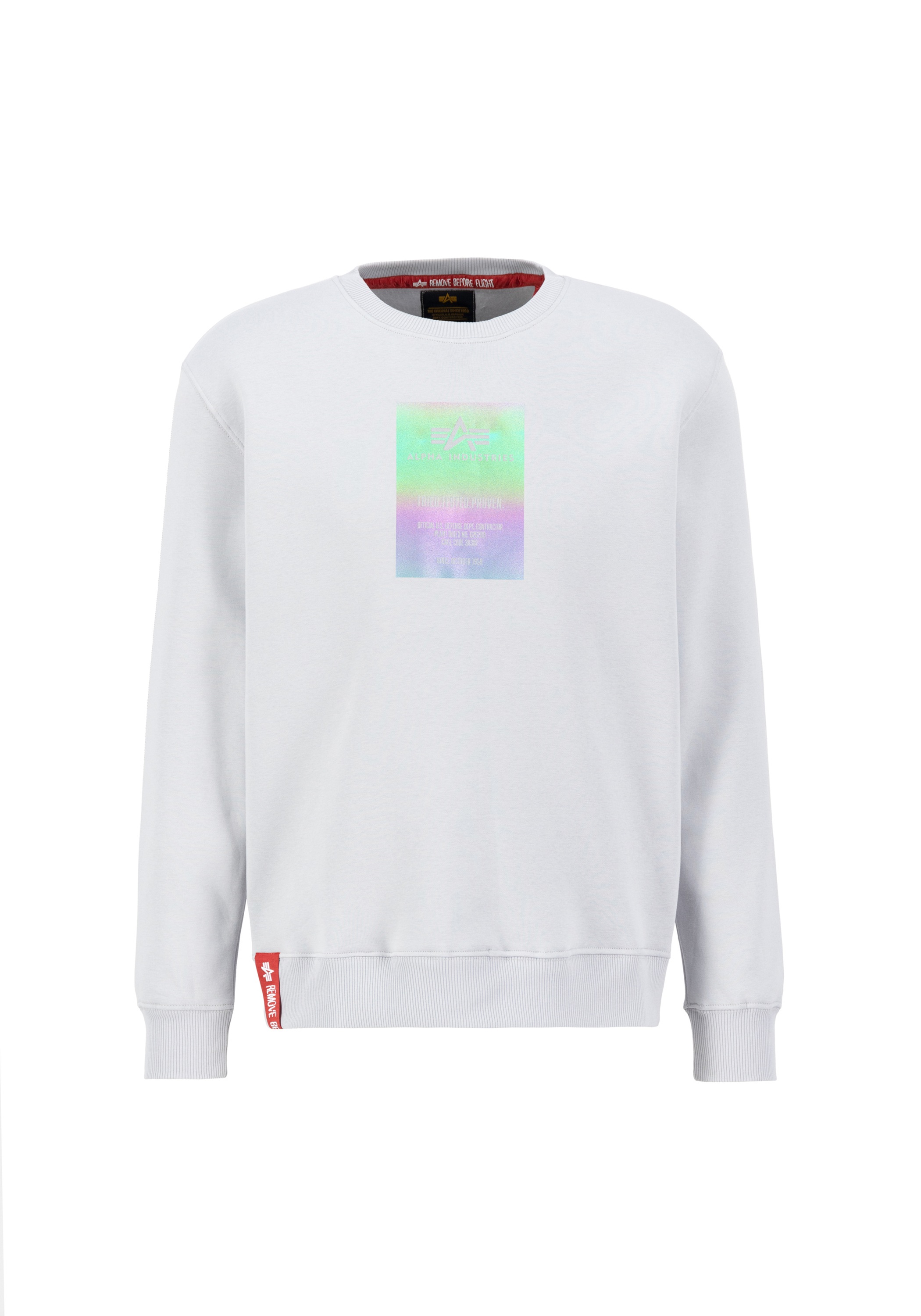Alpha Industries Sweater »Alpha Industries Men - Sweatshirts Rainbow Refl. Label Sweater«