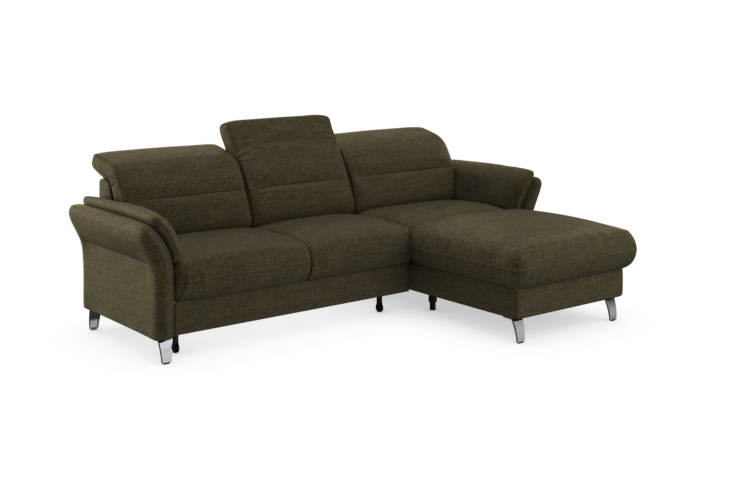 sit&more Ecksofa »Grenoble L-Form mit Federkern«, wahlweise mit Bettfunktion, Bettkasten, Arm- und Kopfteilverstellung