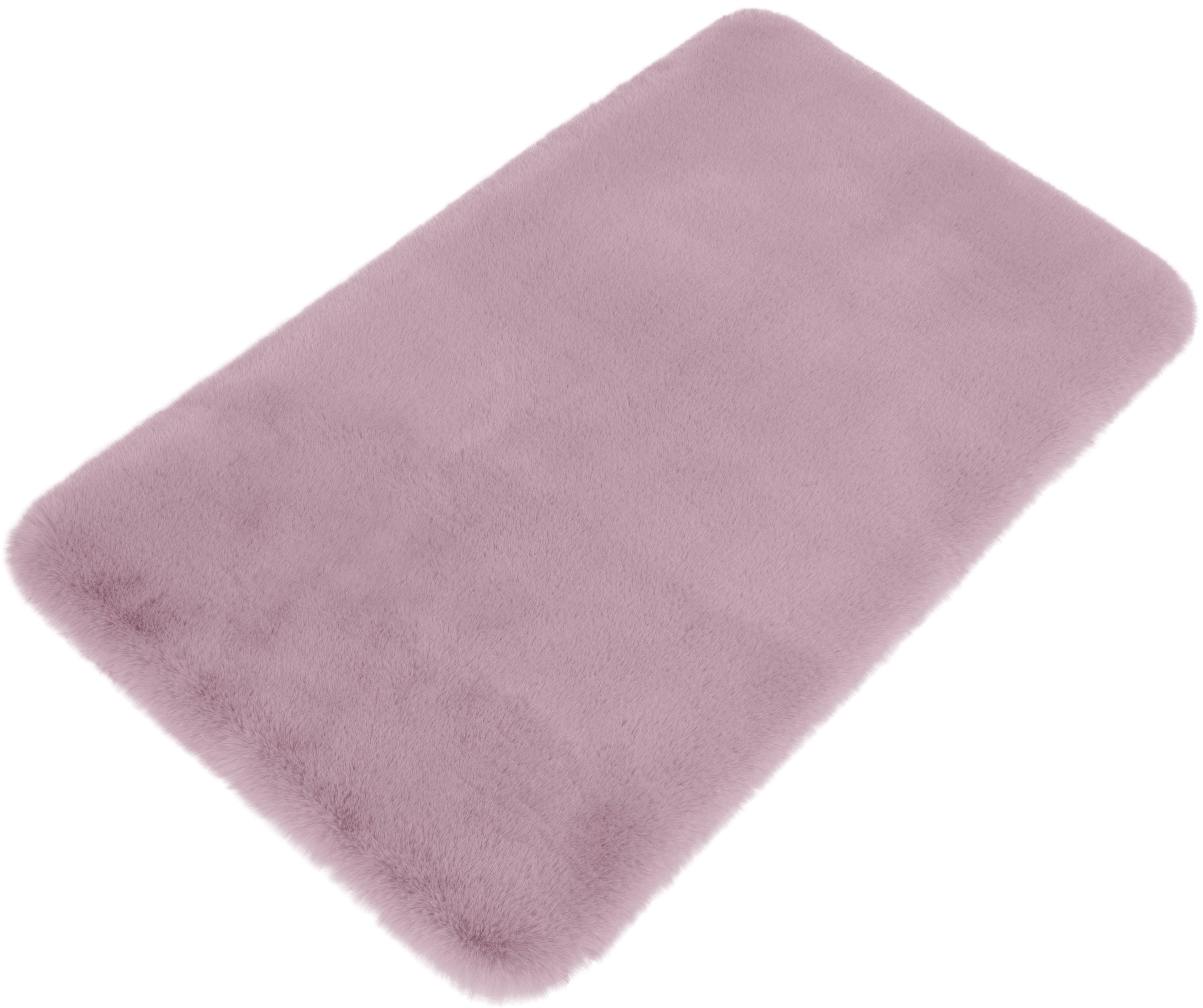 my home Badematte »Rabbit Badematten, Badvorleger, Badezimmer Teppich«, rutschhemmend beschichtet, strapazierfähig-fußbodenheizungsgeeignet-schnell trocknend, Kaninchenfell-Haptik, Badteppich, rechteckig, rund & als 3-tlg. Set