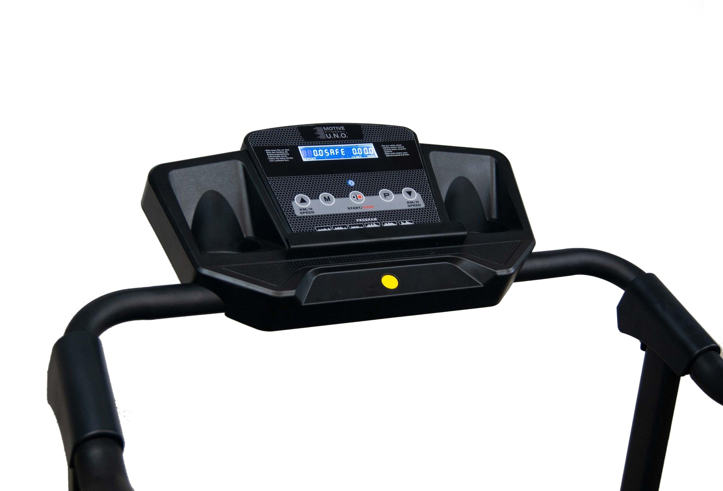 MOTIVE FITNESS by U.N.O. Laufband »Fit-Start Plus«, (Bluetooth Verbindung zur App FitShow möglich), bis max. 10 km/h, klappbar, Walking Pad, mit Tablet-Halterung