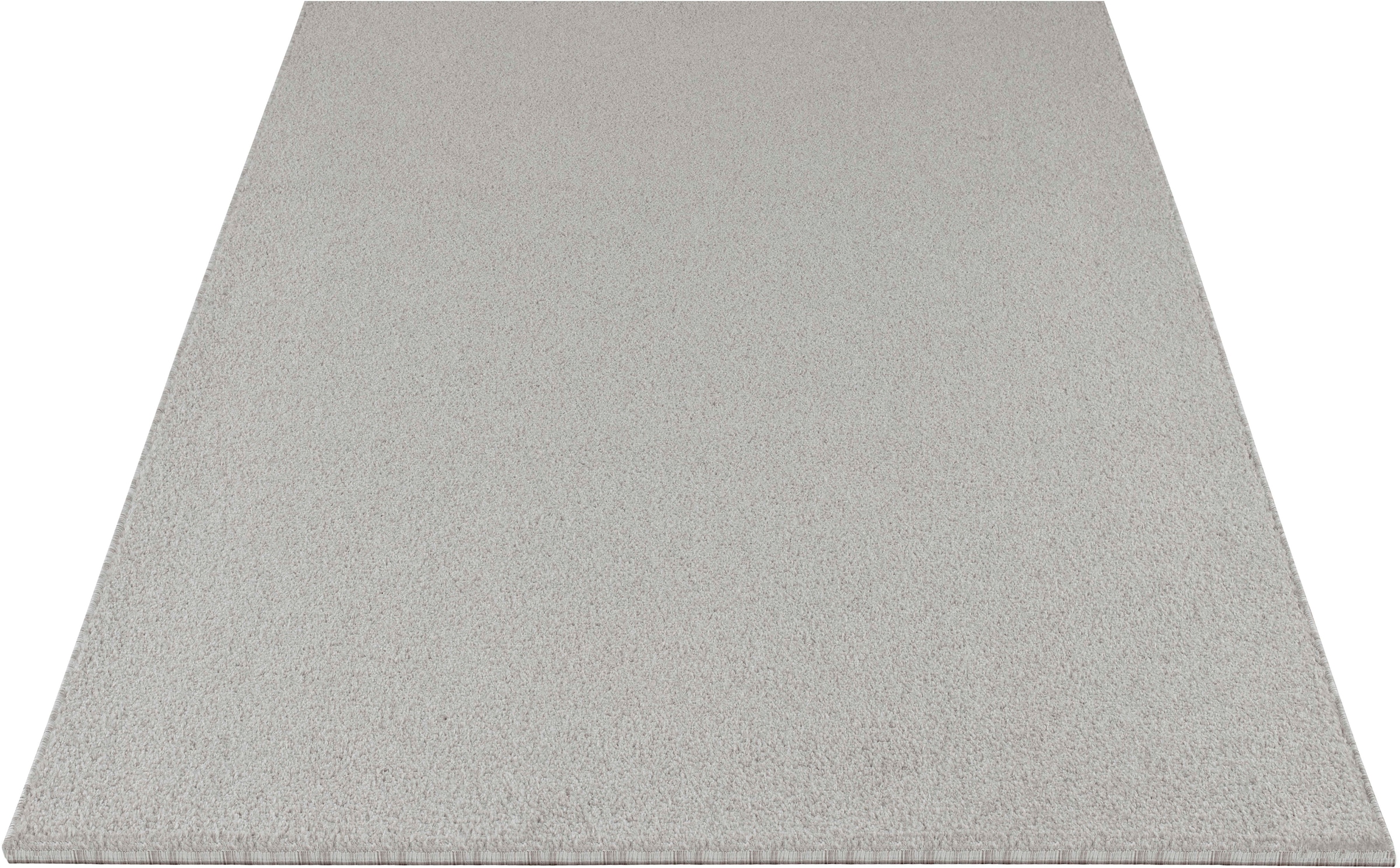 my home Teppich »Kurzflor-Frisee MALAGA 4700 uni meliert« rechteckig 10 mm Höhe Wohnzimmer, Schlafzimmer, flacher robuster Teppich, Läufer und Rund