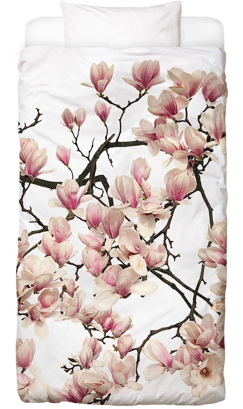 Juniqe Bettwäsche »Flora - Magnolie«, In vielen weiteren Designs erhältlich