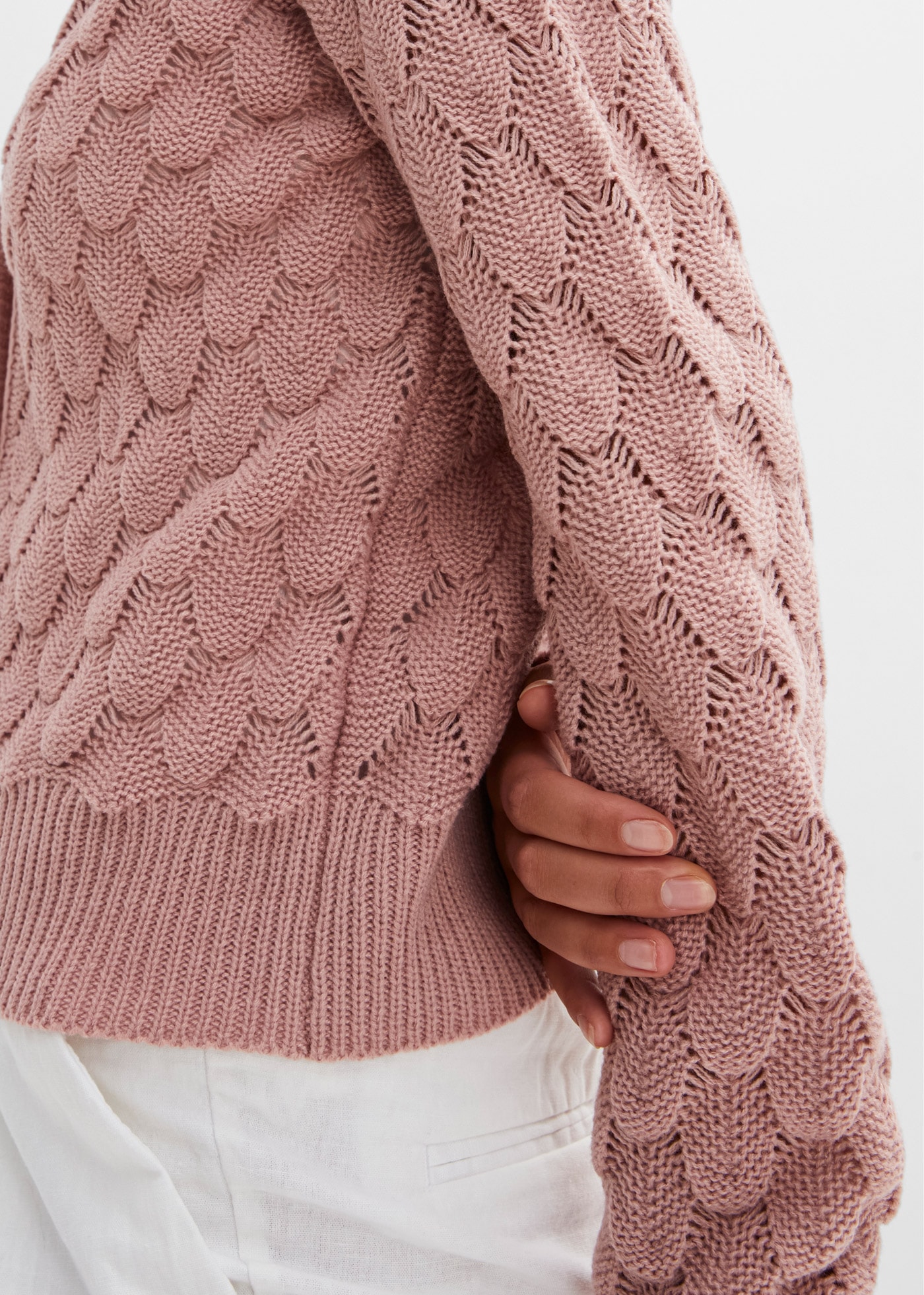 bonprix Ajourstrickjacke »Ajour-Strickjacke«, Ajour-Strickjacke
