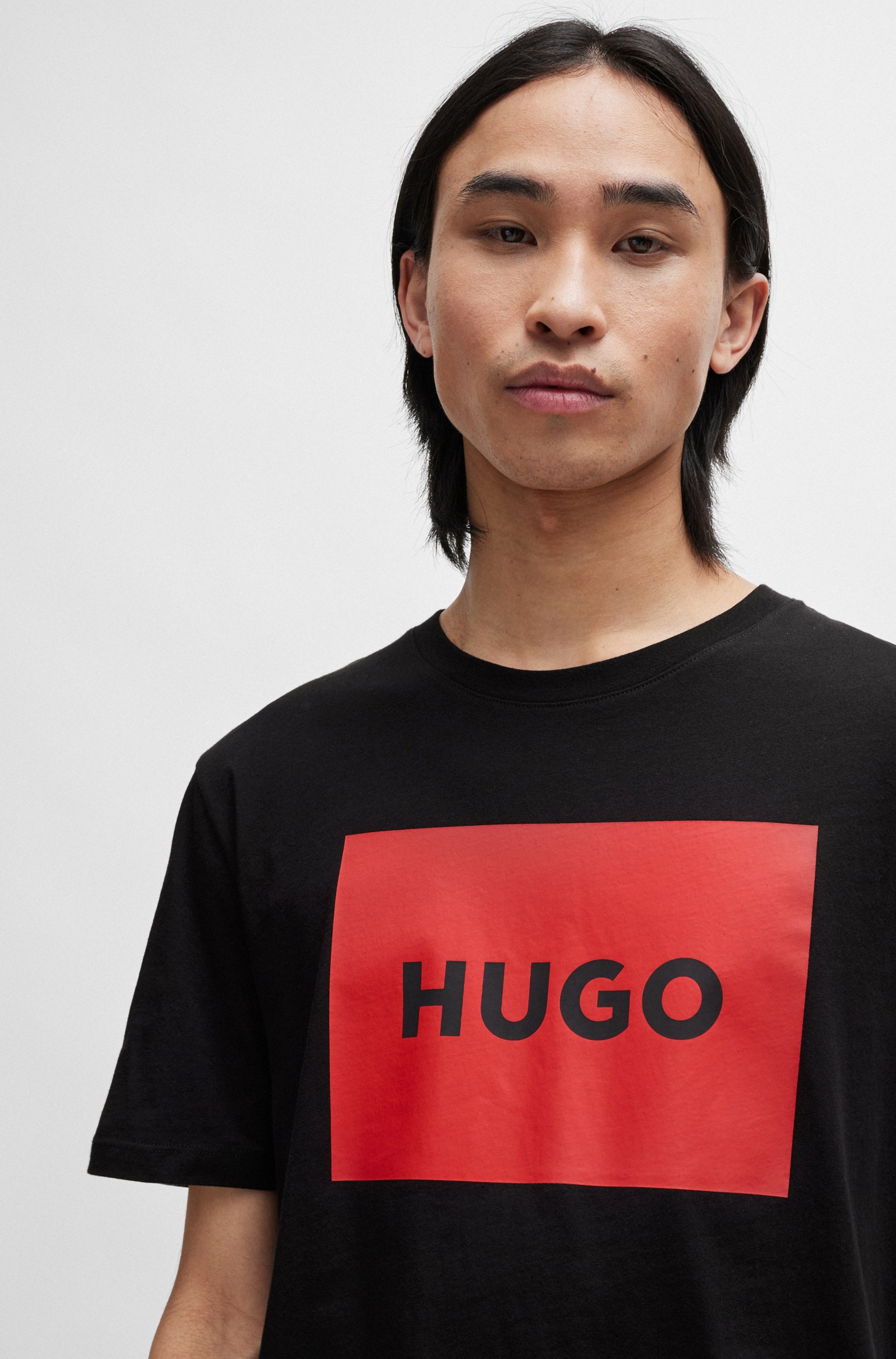 HUGO T-Shirt »Dulive« Rundhalsausschnitt, Regular Fit, Basic Must Have, HUGO Logo Gummidruck