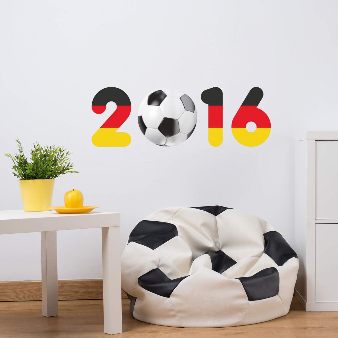 Wall-Art Wandtattoo »Fußball 2016 mit Fußball«, (1 St.), selbstklebend, entfernbar