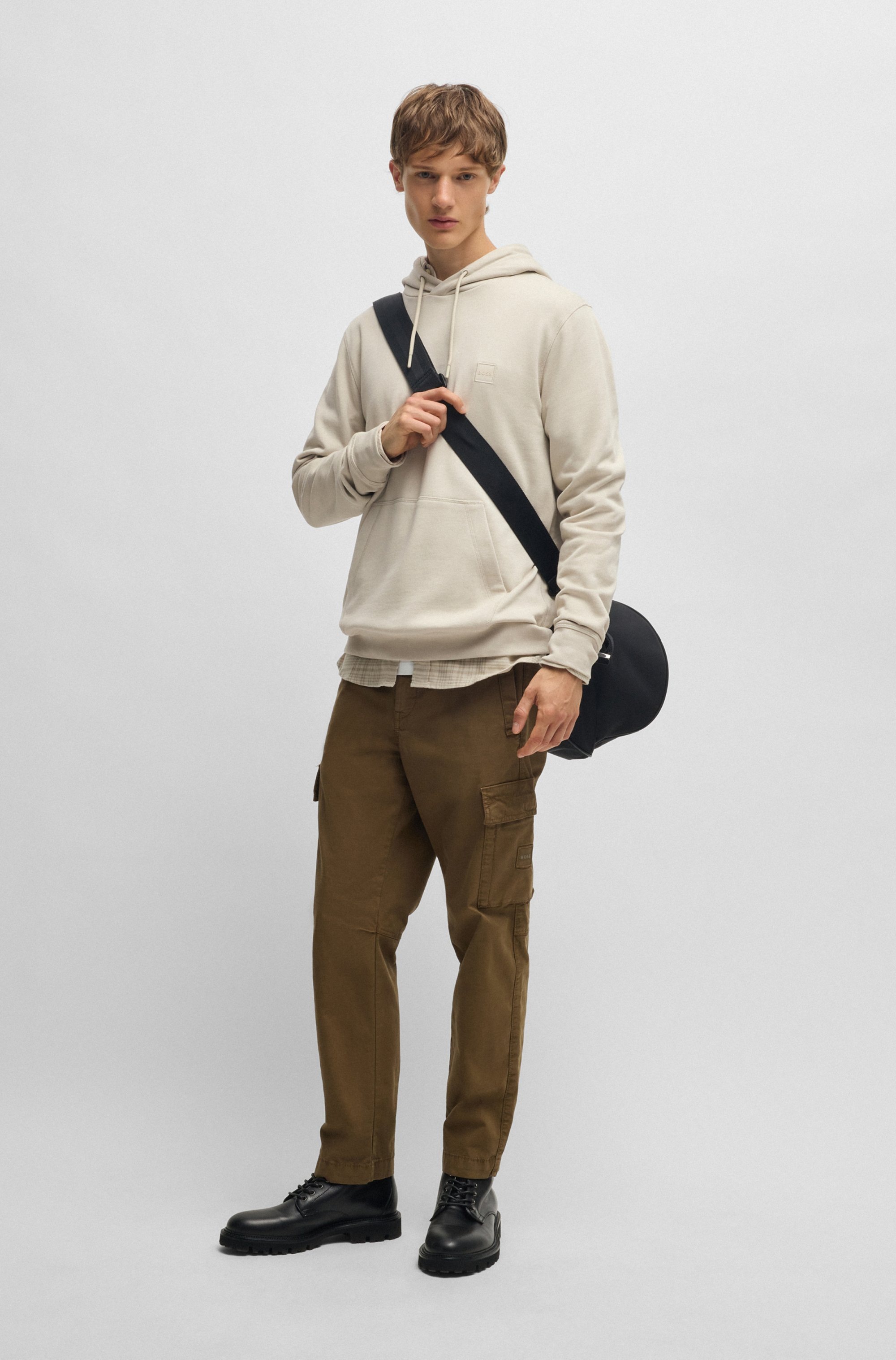 BOSS ORANGE Kapuzensweatshirt »Wetalk«, mit gesticktem BOSS Markenlabel