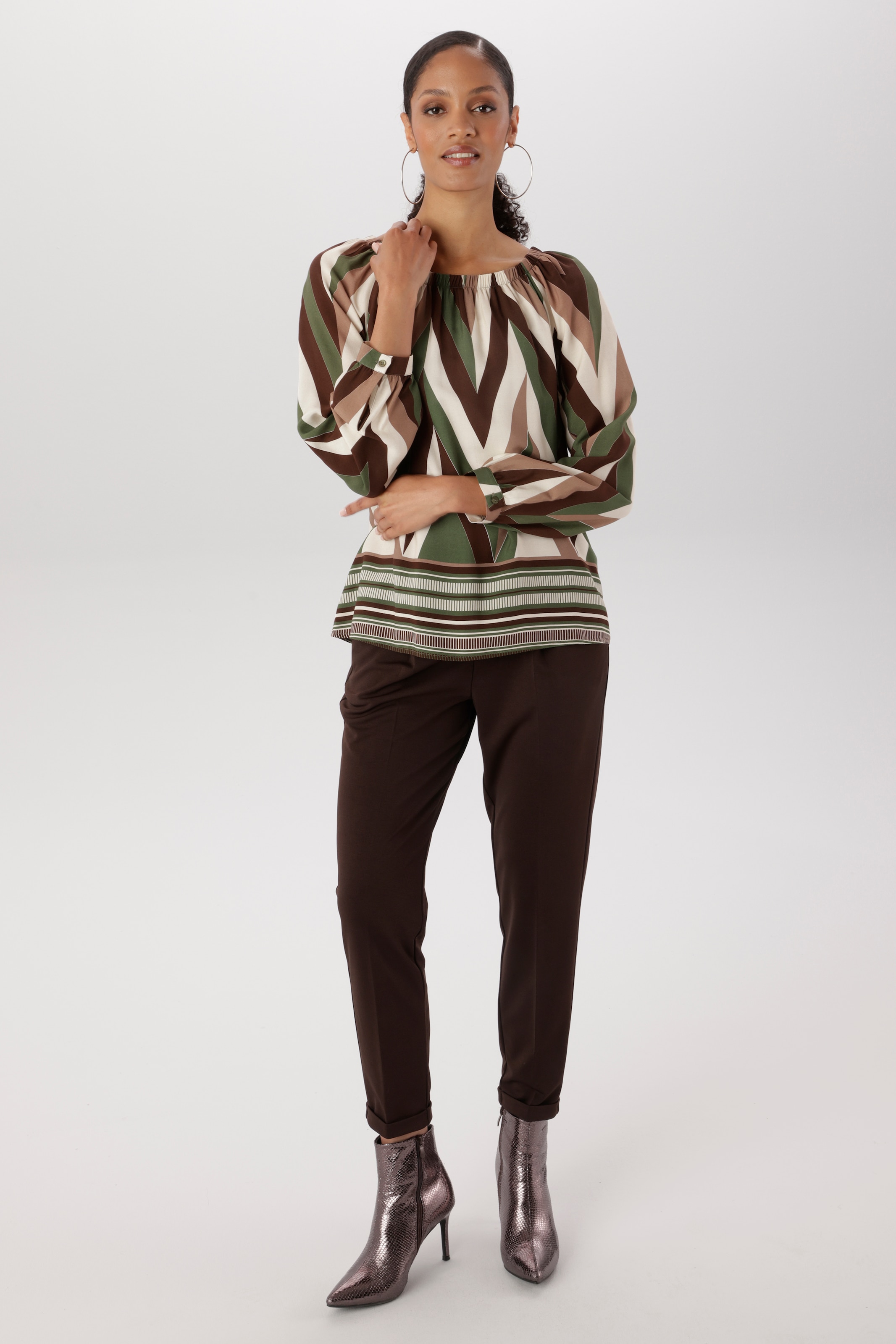 Aniston SELECTED Schlupfhose  mit Bundfalten