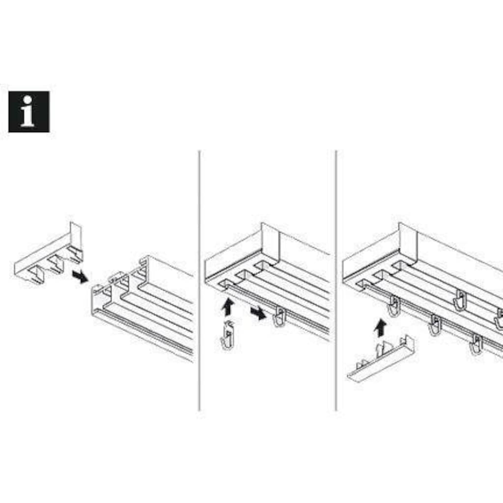 GARDINIA Gardinenstangen-Endstück »Endstück mit Ausklinkung 3-läufig«, (1 St.)