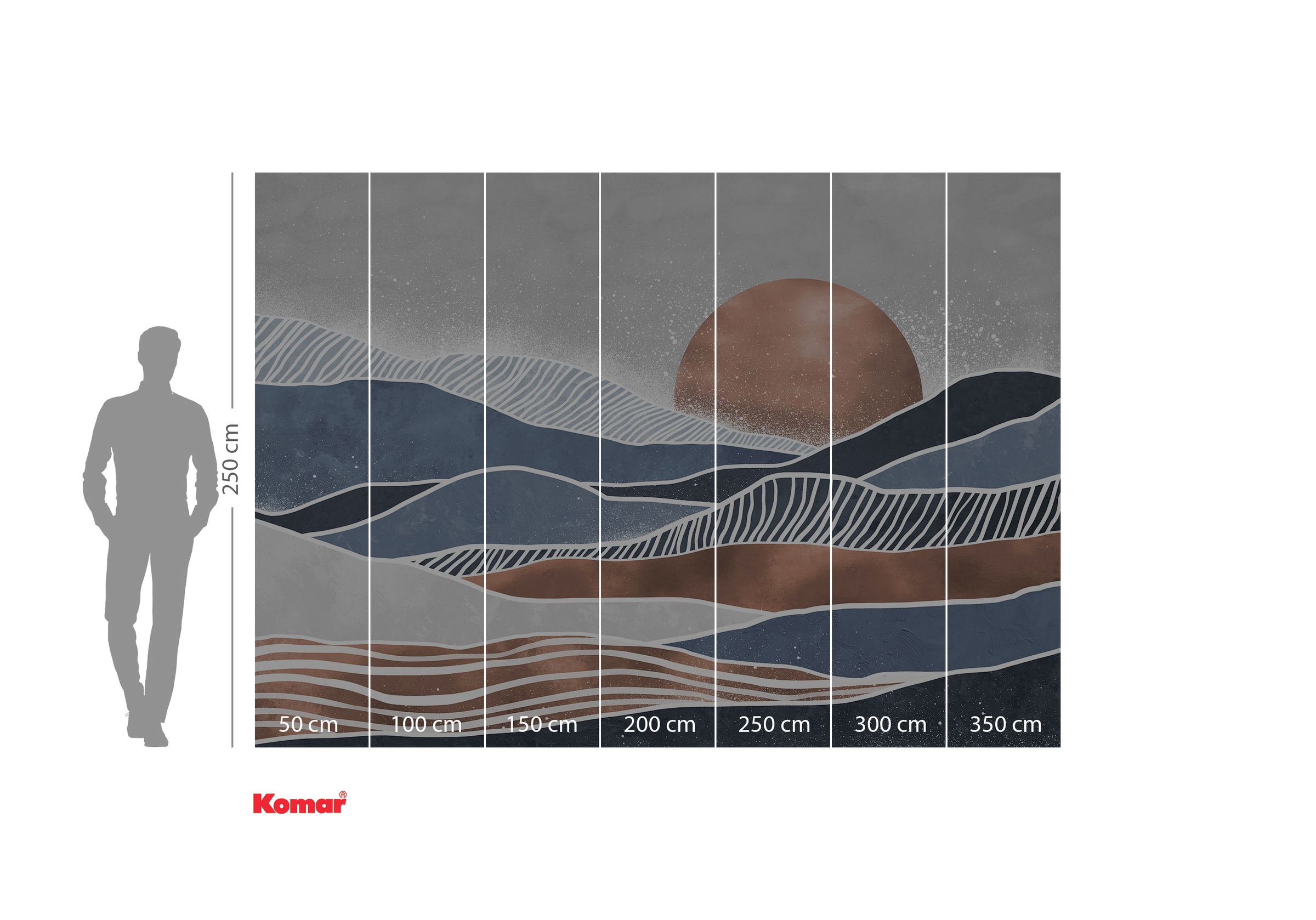 Komar Fototapete »Komar Vlies Fototapete - Sandland - Größe 350 x 250 cm«, bedruckt