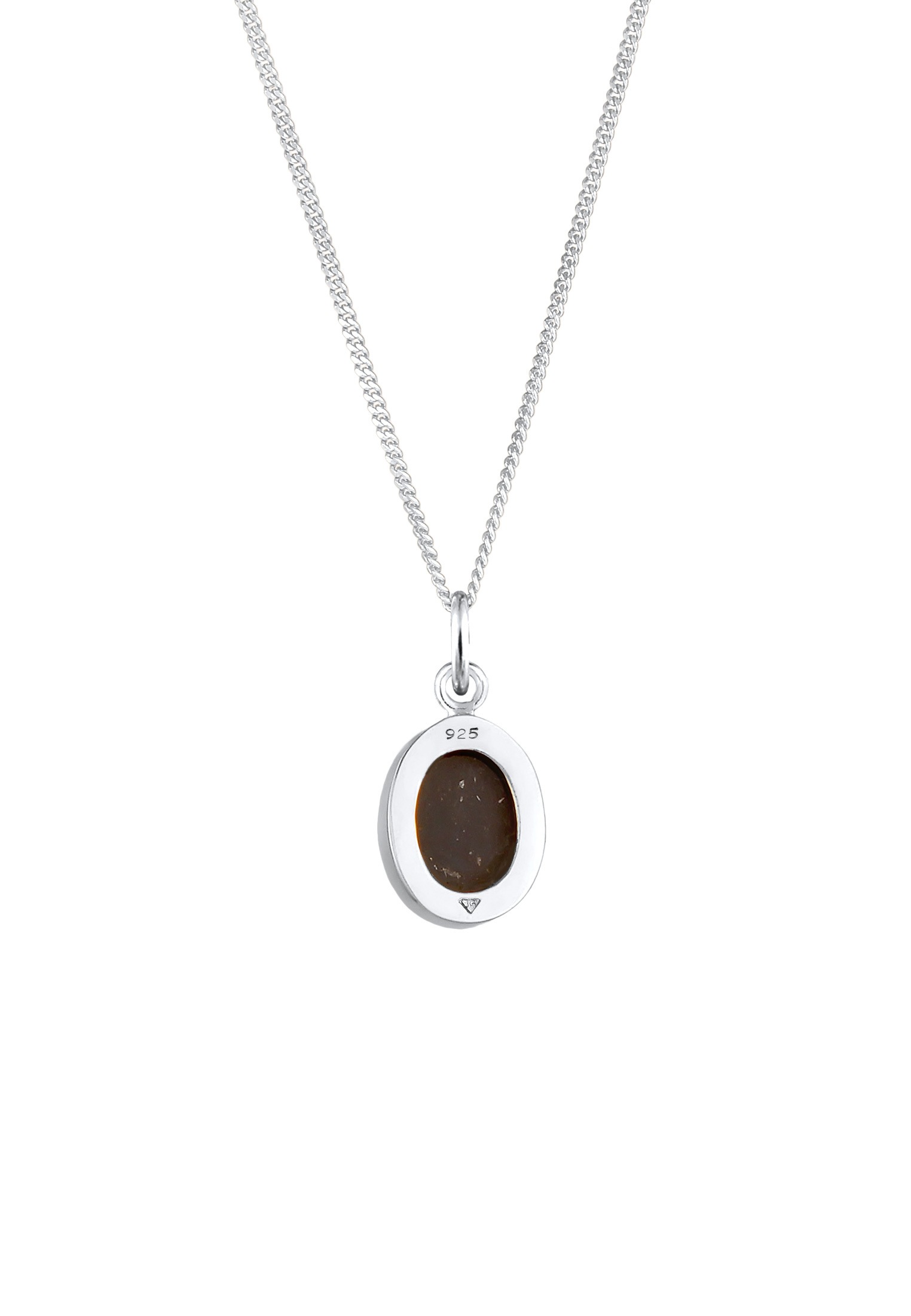 Elli Silberkette »Halskette Onyx Anhänger Oval Klassisch 925 Silber«
